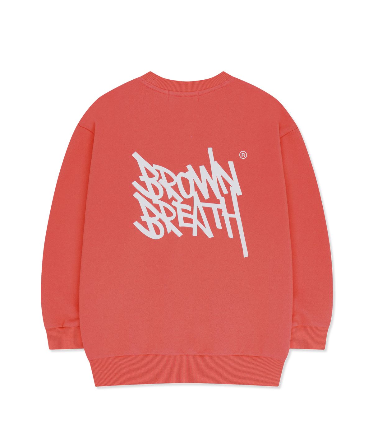 브라운브레스 키즈(BROWNBREATH KIDS) KIDS TAG CREWNECK - RED ORANGE