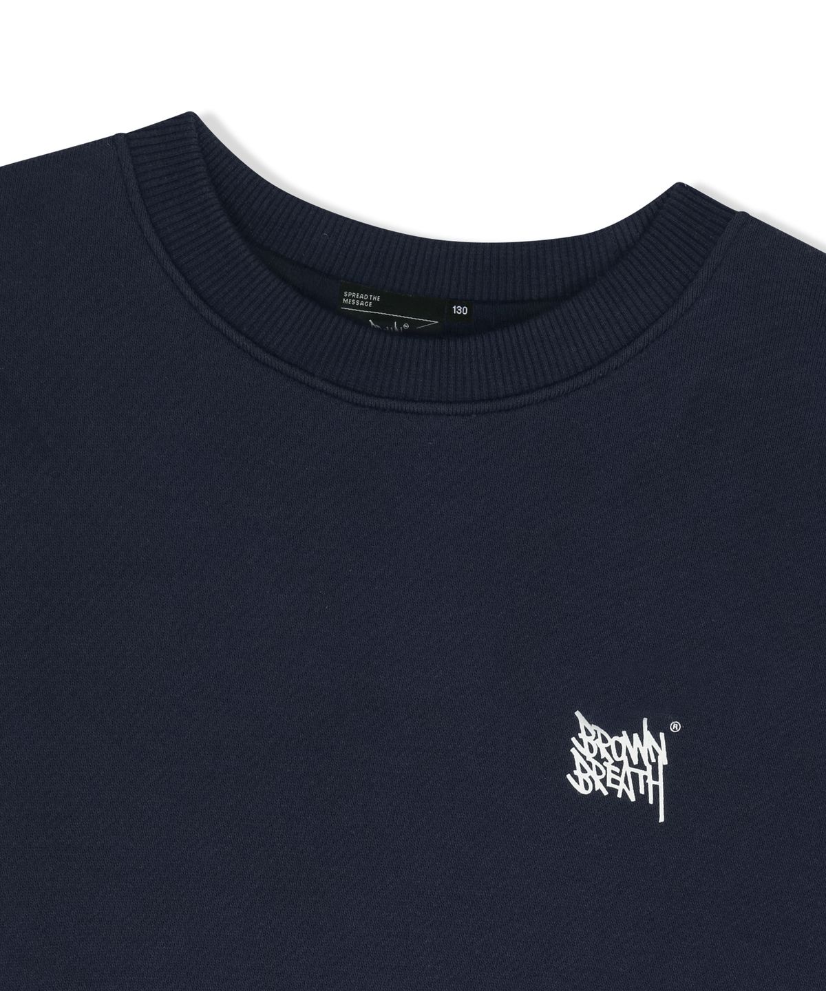 브라운브레스 키즈(BROWNBREATH KIDS) KIDS TAG CREWNECK - NAVY