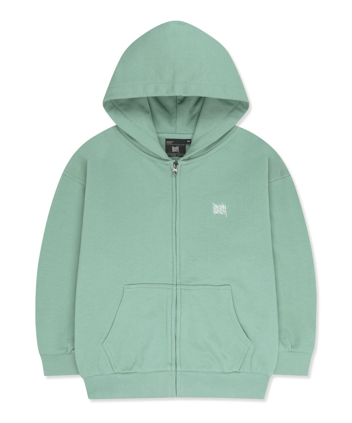 브라운브레스 키즈(BROWNBREATH KIDS) KIDS TAG SPRAY HOOD ZIP UP - MINT