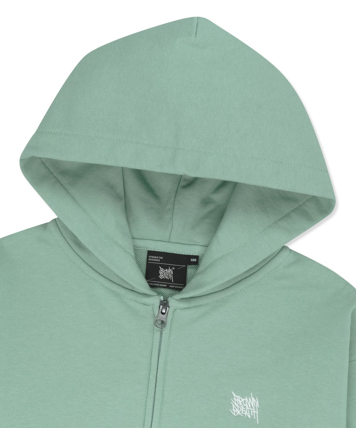 브라운브레스 키즈(BROWNBREATH KIDS) KIDS TAG SPRAY HOOD ZIP UP - MINT