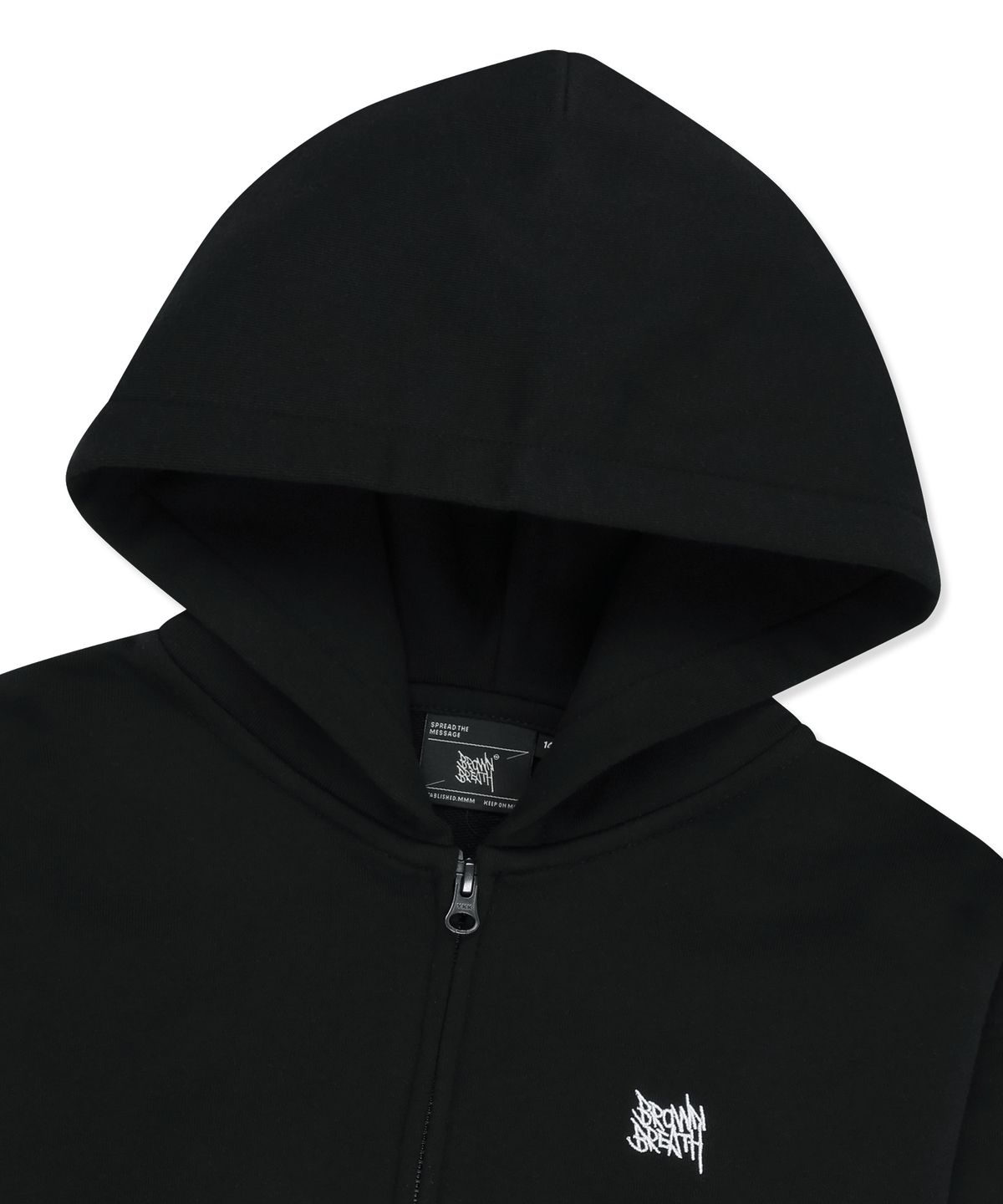 브라운브레스 키즈(BROWNBREATH KIDS) KIDS TAG SPRAY HOOD ZIP UP - BLACK
