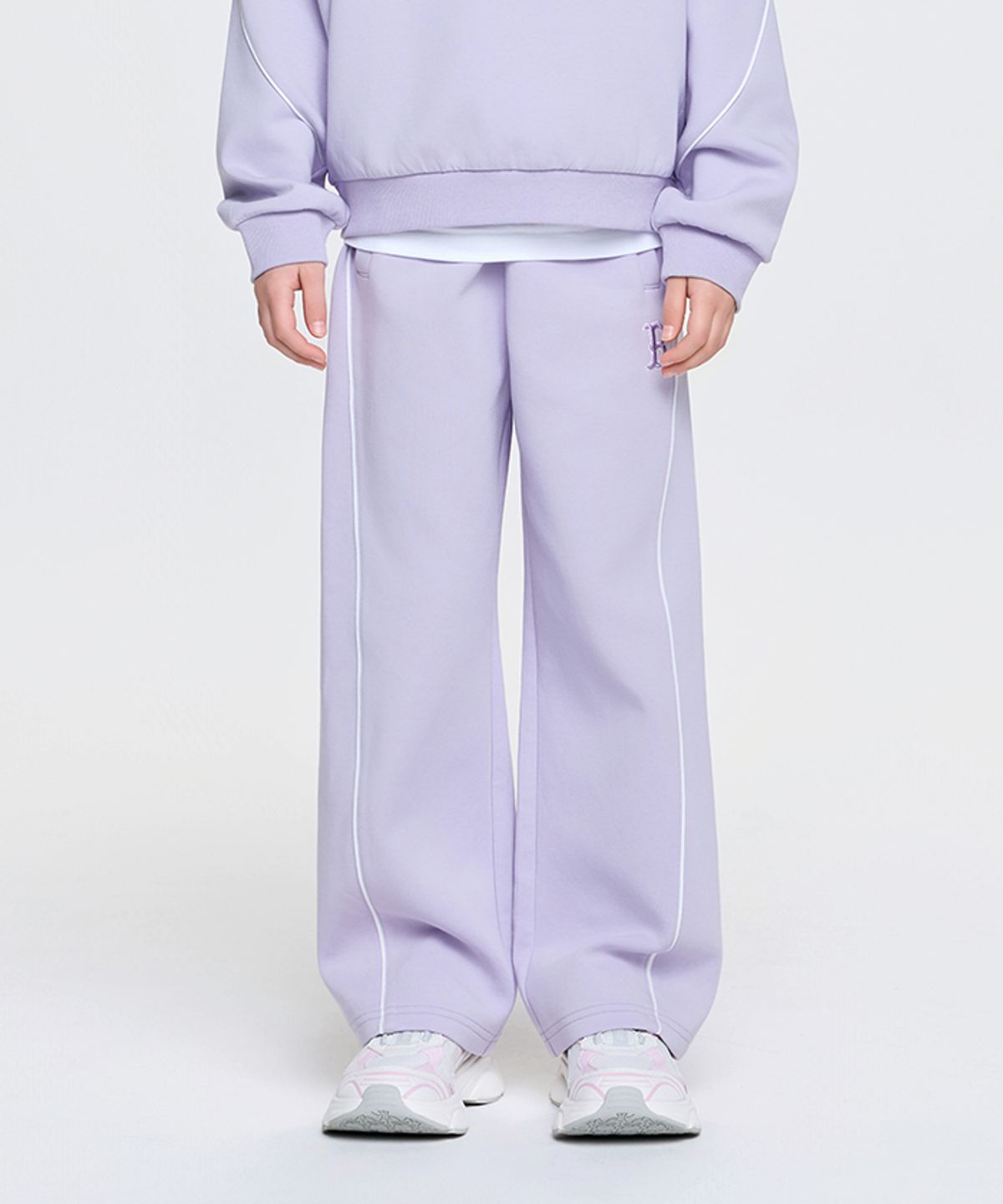 엠엘비 키즈(MLB KIDS) 애슬레저 여아 세미와이드 팬츠 BOS (Lavender)