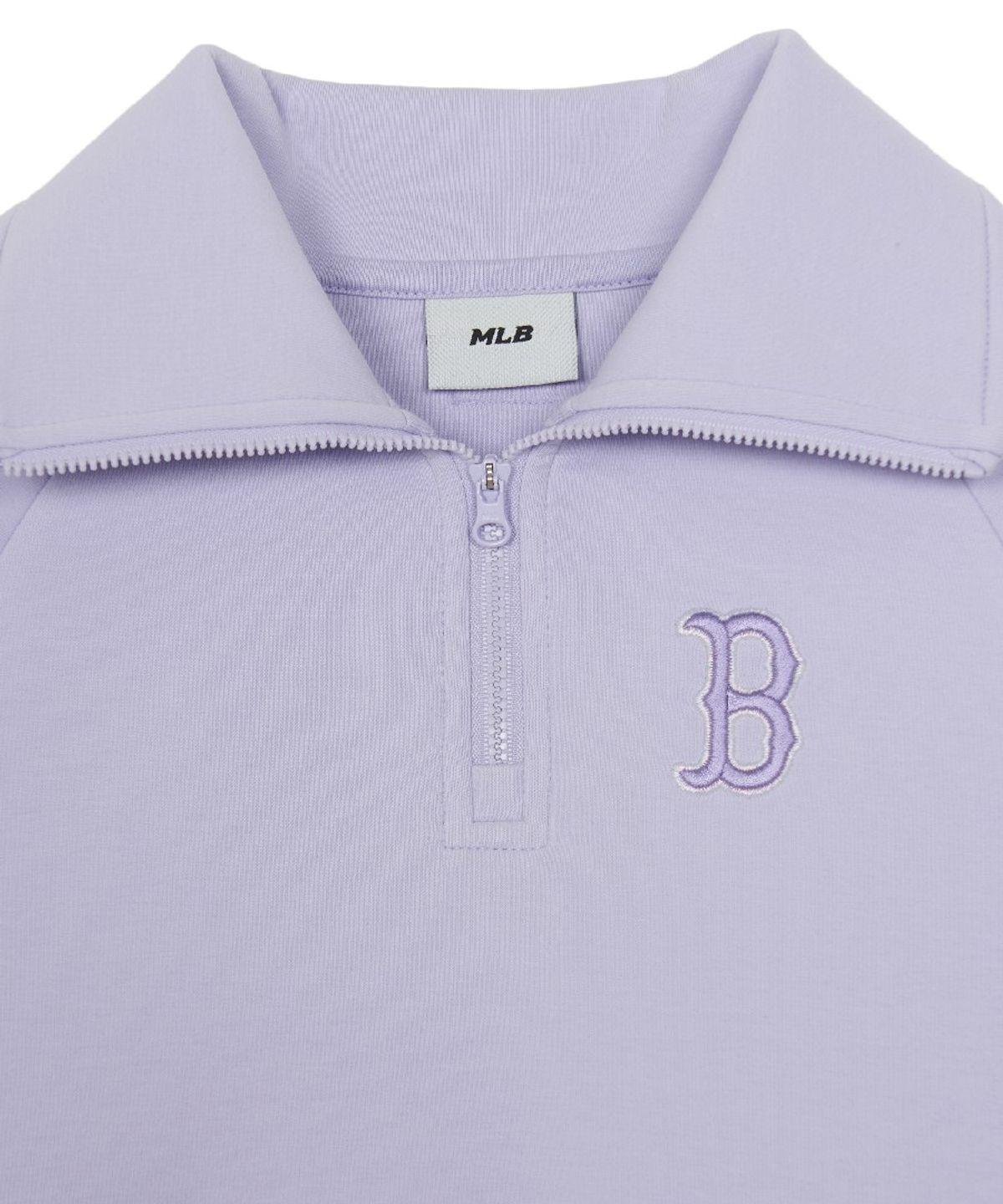 엠엘비 키즈(MLB KIDS) 스포티브 애슬레저 반집업 레이어드 맨투맨(여아) BOS (Lavender)