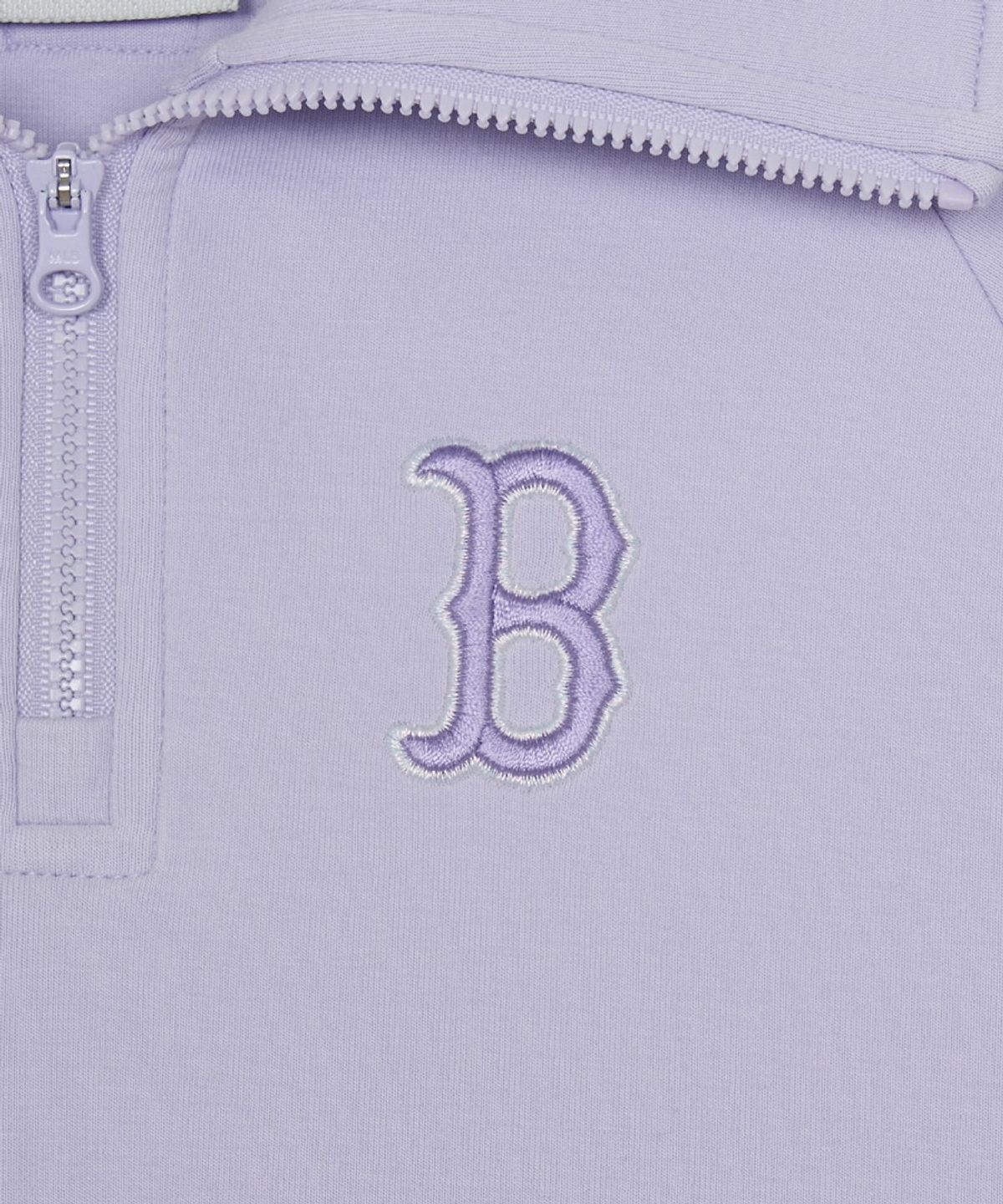 엠엘비 키즈(MLB KIDS) 스포티브 애슬레저 반집업 레이어드 맨투맨(여아) BOS (Lavender)