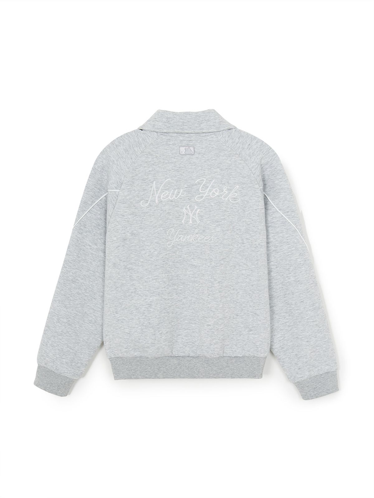 엠엘비 키즈(MLB KIDS) 스포티브 애슬레저 반집업 레이어드 맨투맨(여아) NY (L.Melange Grey)