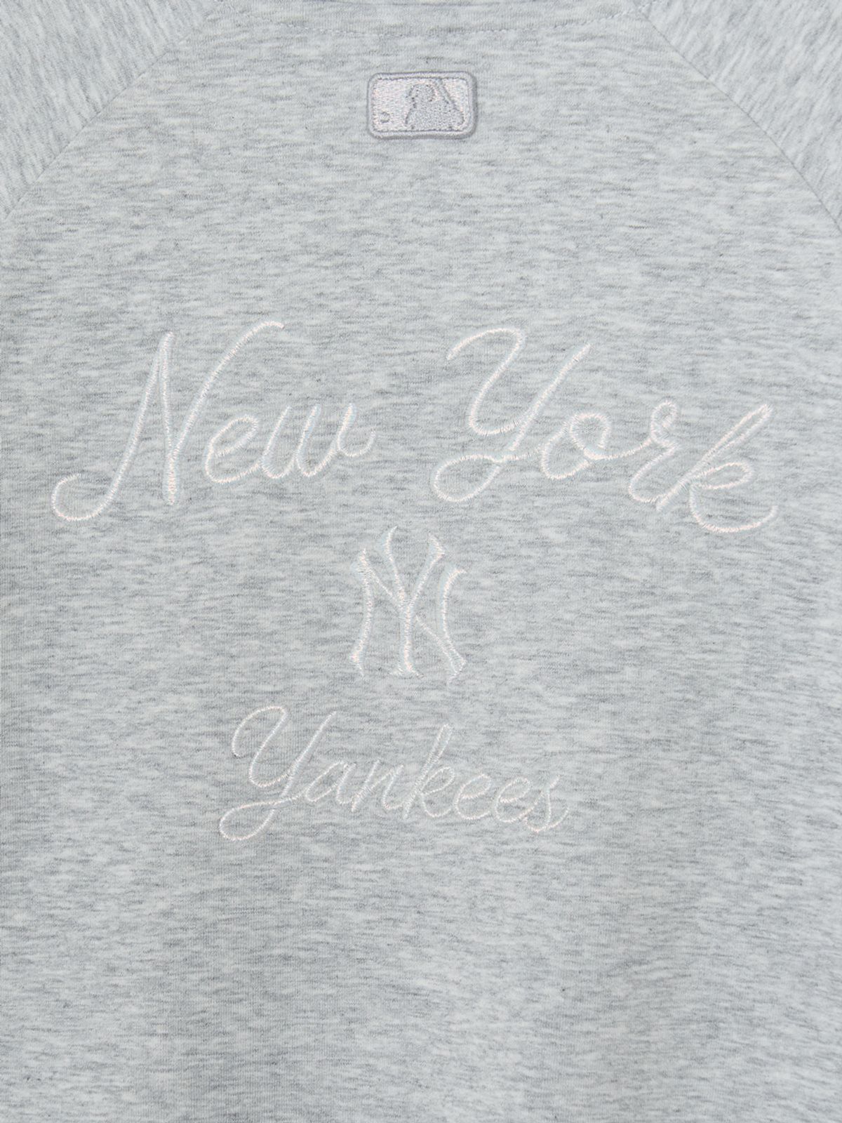 엠엘비 키즈(MLB KIDS) 스포티브 애슬레저 반집업 레이어드 맨투맨(여아) NY (L.Melange Grey)