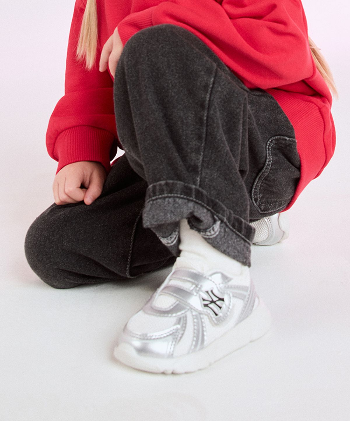 엠엘비 키즈(MLB KIDS) 트랙 러너 베이비 NY (White)