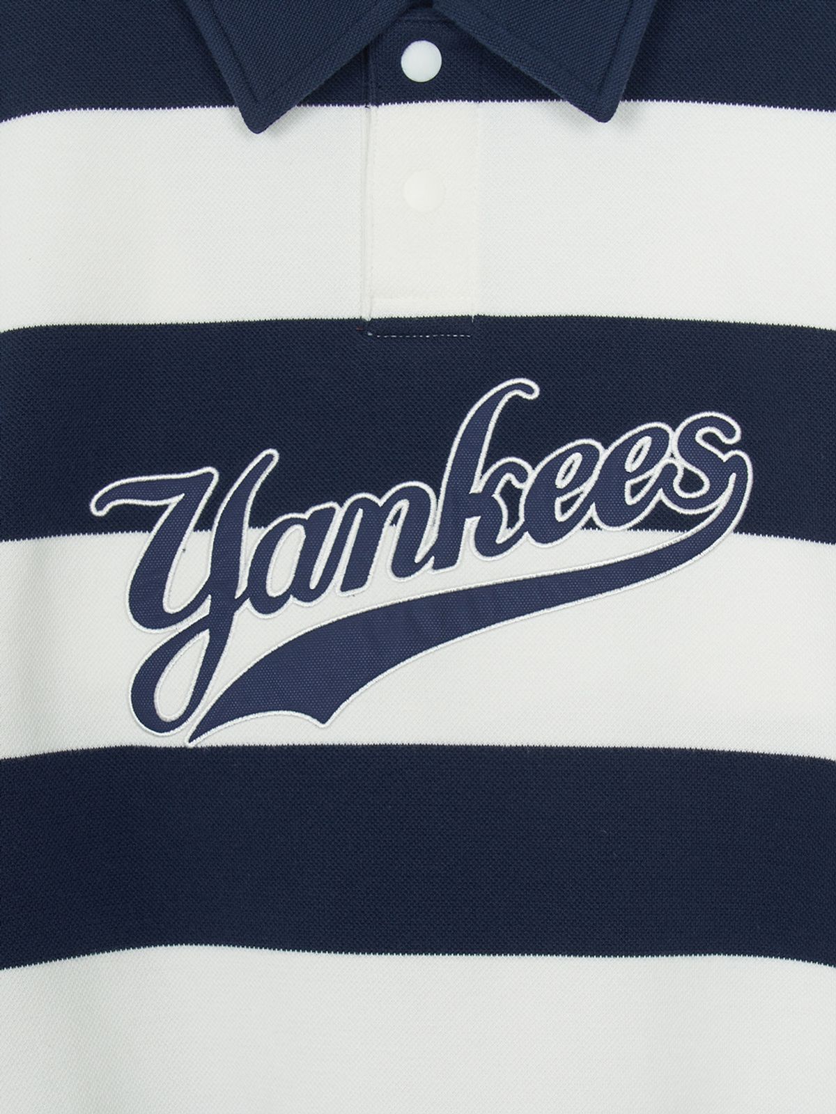엠엘비 키즈(MLB KIDS) 스포티브 바시티 럭비 스트라이프 카라 맨투맨세트 NY (Navy)