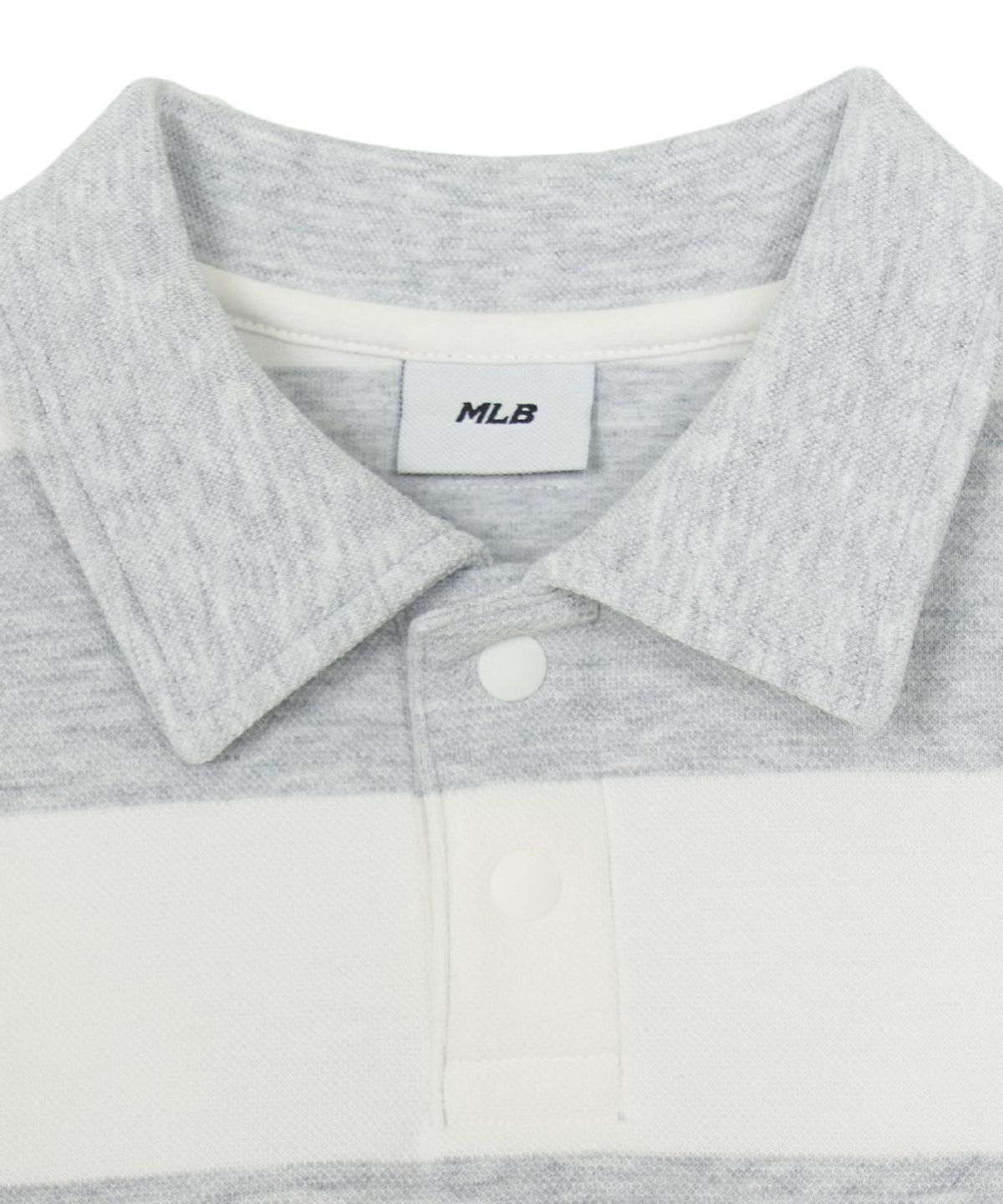 엠엘비 키즈(MLB KIDS) 스포티브 바시티 럭비 스트라이프 카라 맨투맨세트 LA (L.Melange Grey)