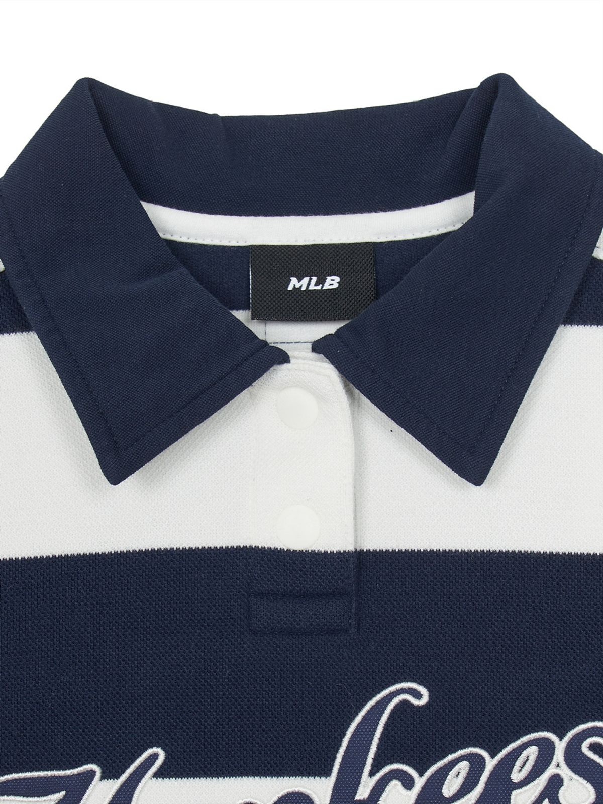 엠엘비 키즈(MLB KIDS) 스포티브 바시티 럭비 스트라이프 카라 맨투맨세트(여아) NY (Navy)