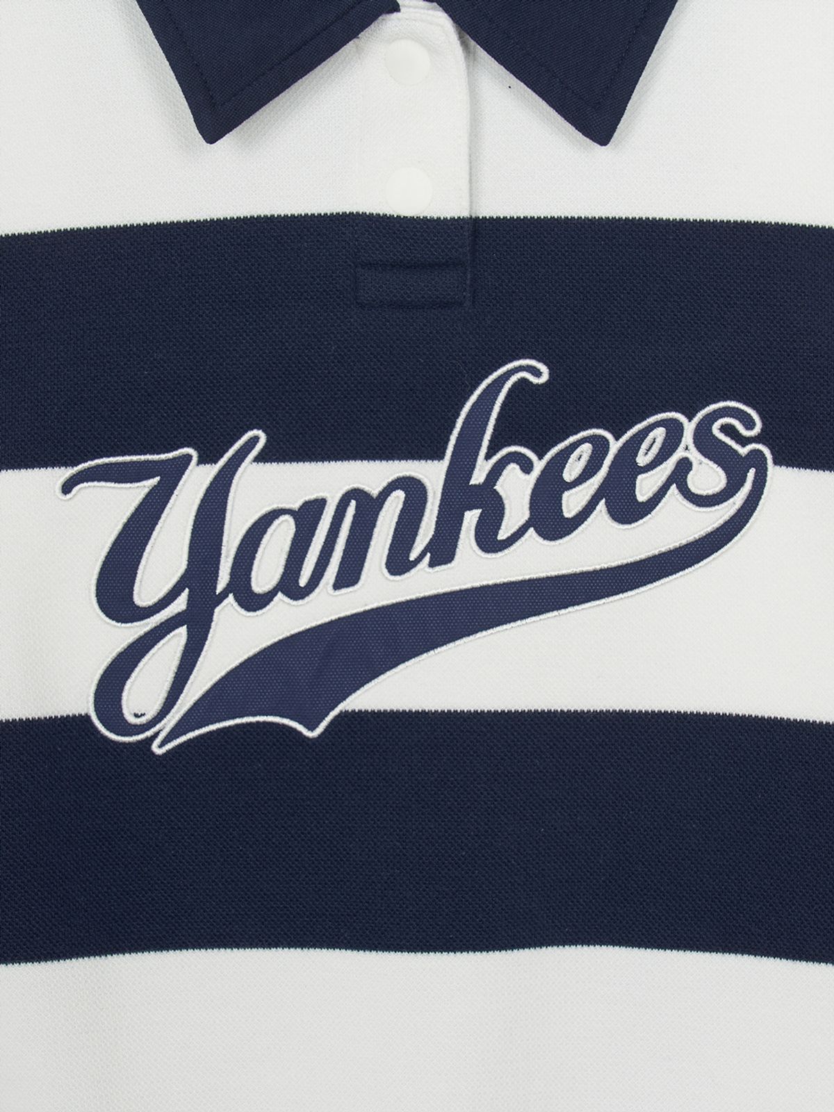 엠엘비 키즈(MLB KIDS) 스포티브 바시티 럭비 스트라이프 카라 맨투맨세트(여아) NY (Navy)