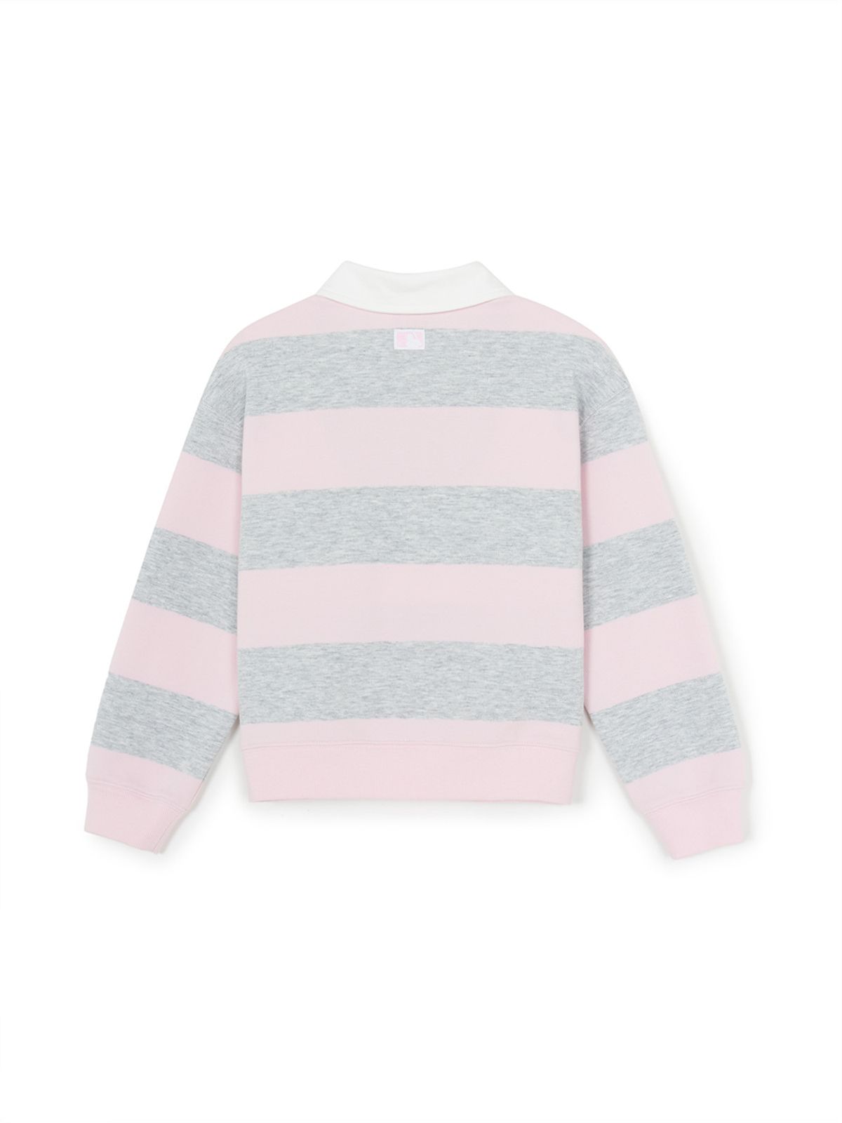 엠엘비 키즈(MLB KIDS) 스포티브 바시티 럭비 스트라이프 카라 맨투맨세트(여아) NY (L.Pink)