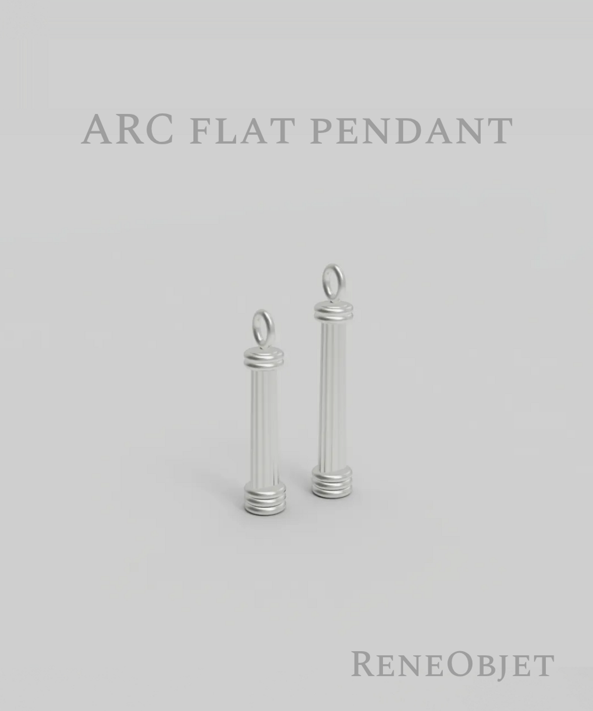 르네오브제(RENEOBJET) ARC COLUMN NECKLACE SET [STERLING SILVER] 미니멀 925 실버 포인트 목걸이 세트