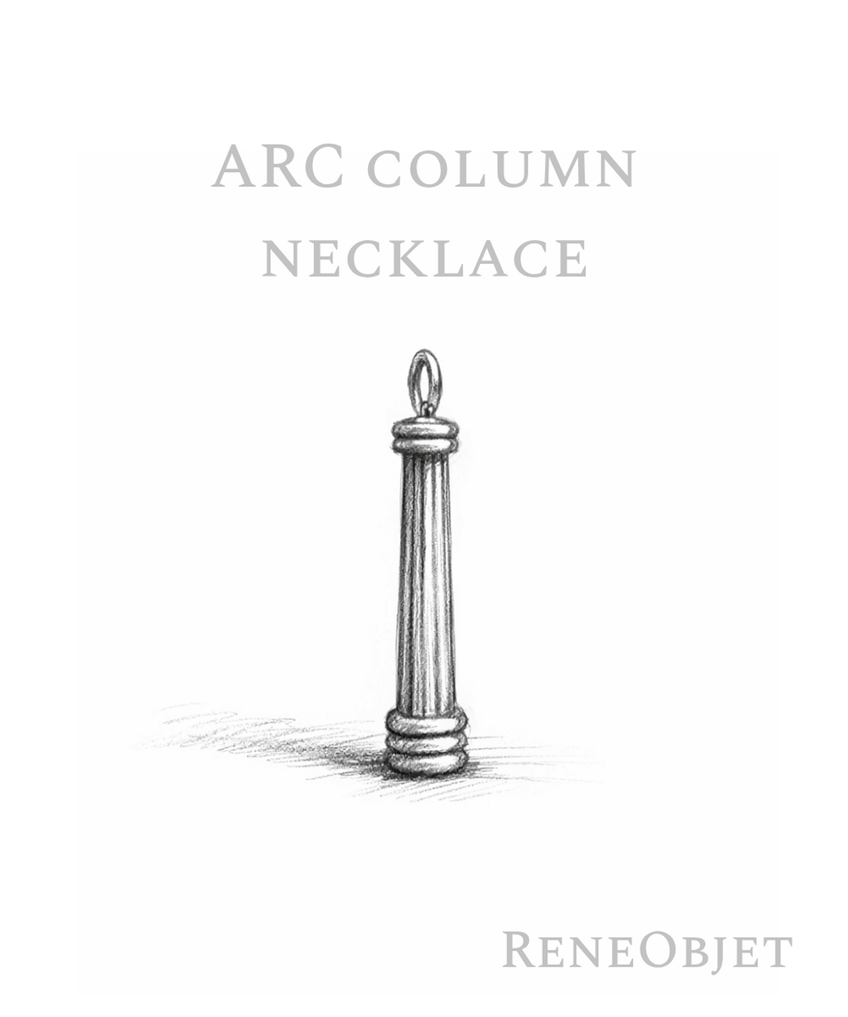 르네오브제(RENEOBJET) ARC COLUMN NECKLACE SET [STERLING SILVER] 미니멀 925 실버 포인트 목걸이 세트