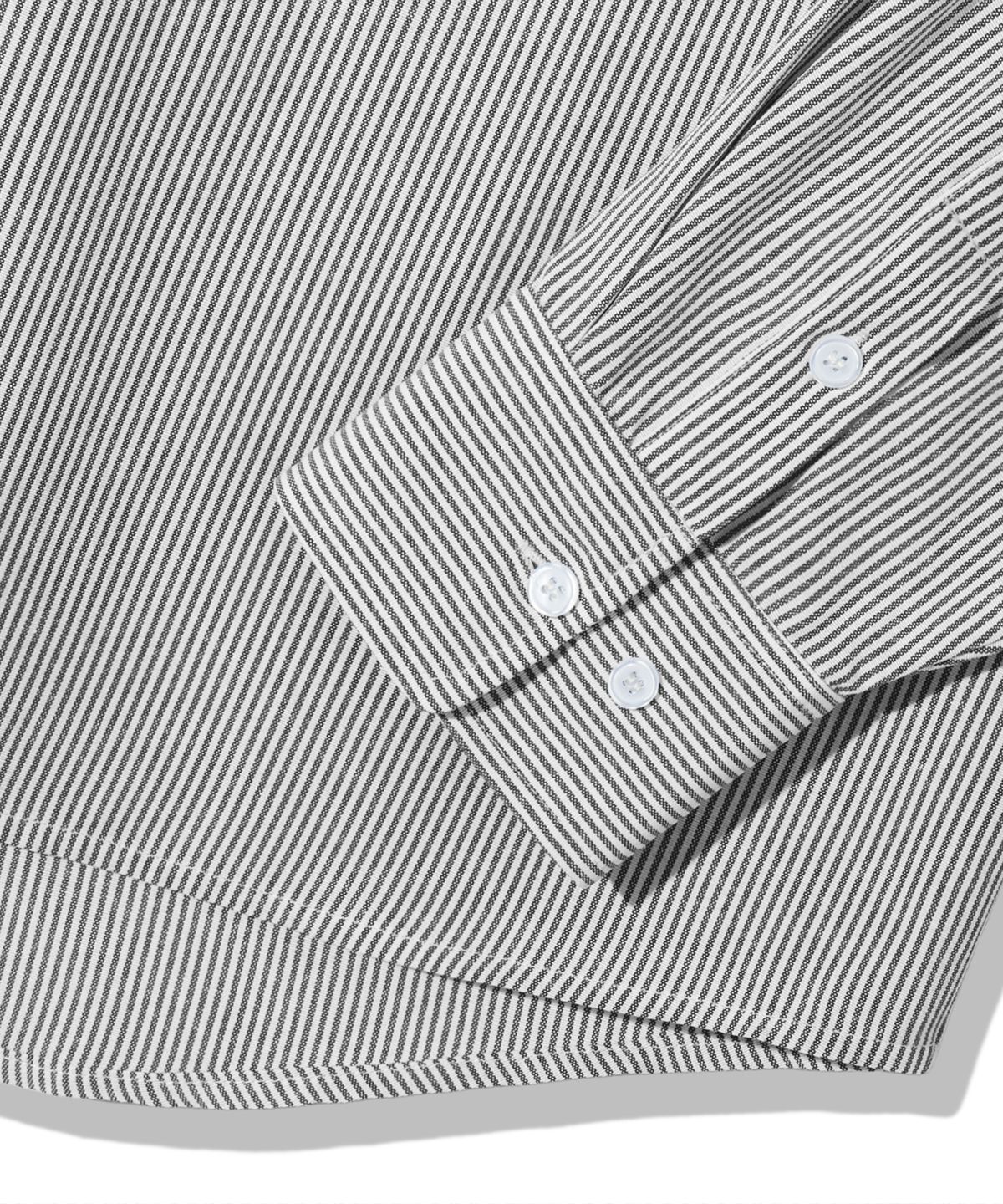 트릴리온(TRILLION) 에센셜 옥스포드 크롭 스트라이프 셔츠_3color