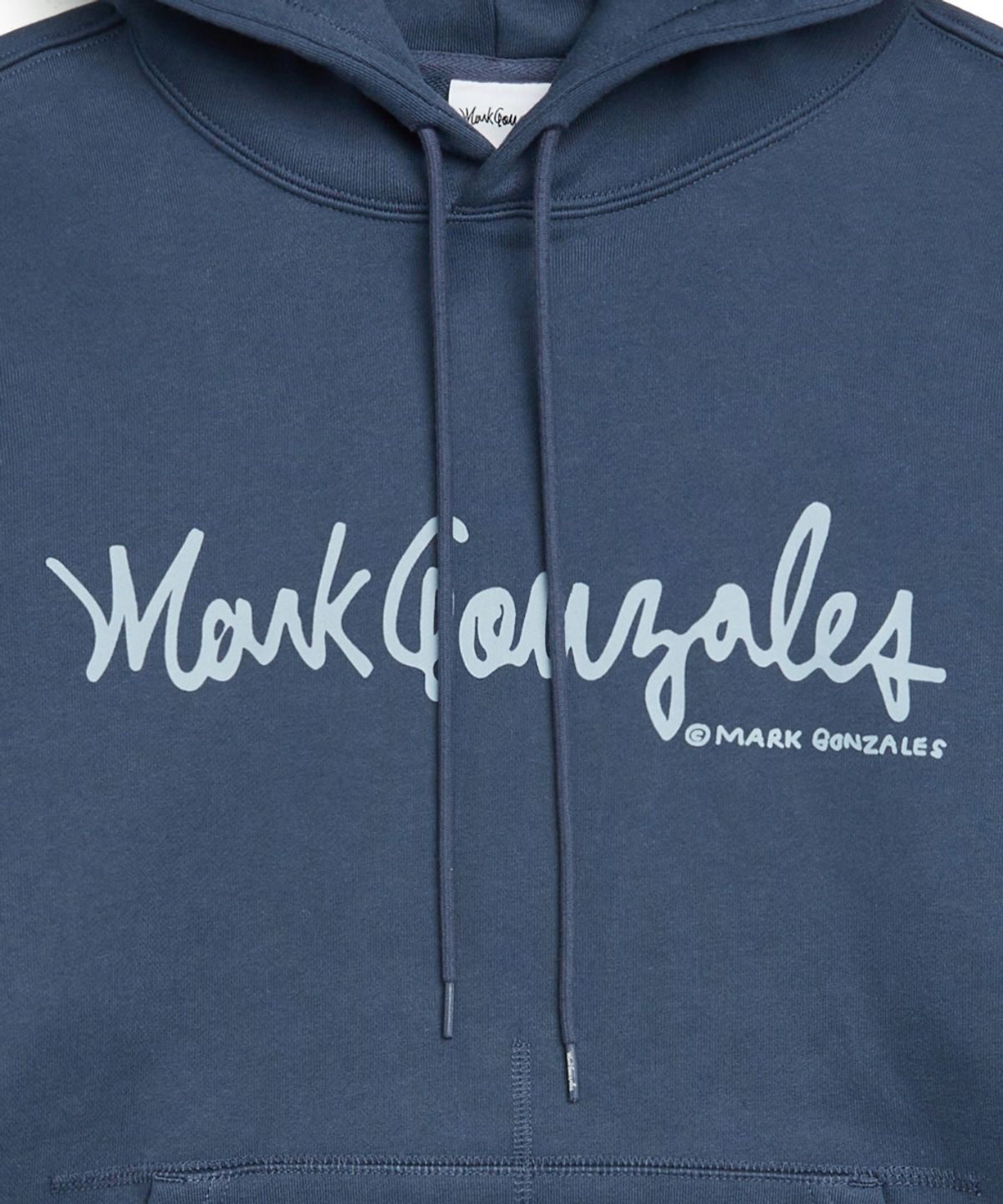 마크곤잘레스(MARK GONZALES) 사인로고 스웨트 후디 - D/BLUE