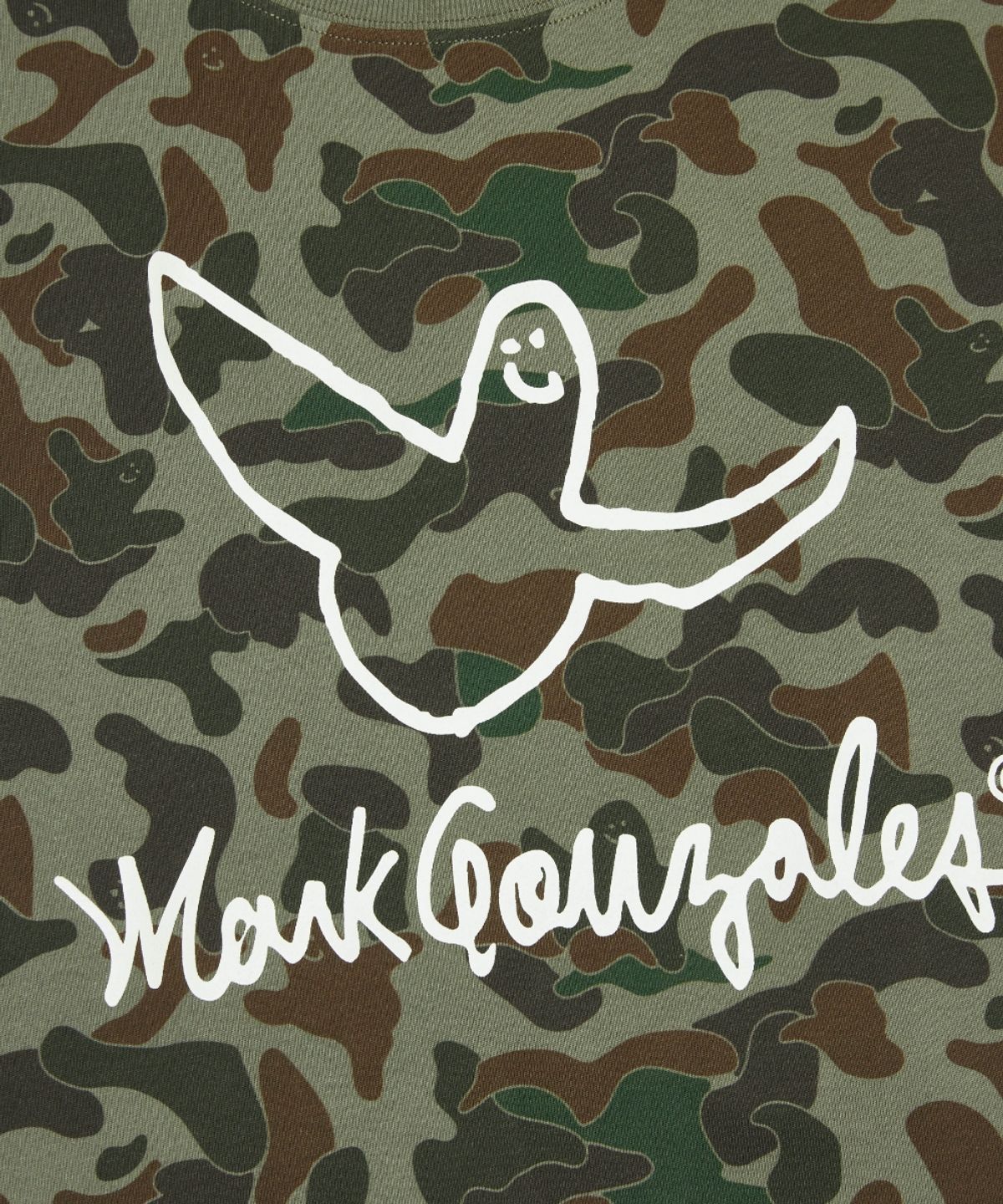 마크곤잘레스(MARK GONZALES) 엔젤 그래픽 카모 반팔 티셔츠 - CAMO