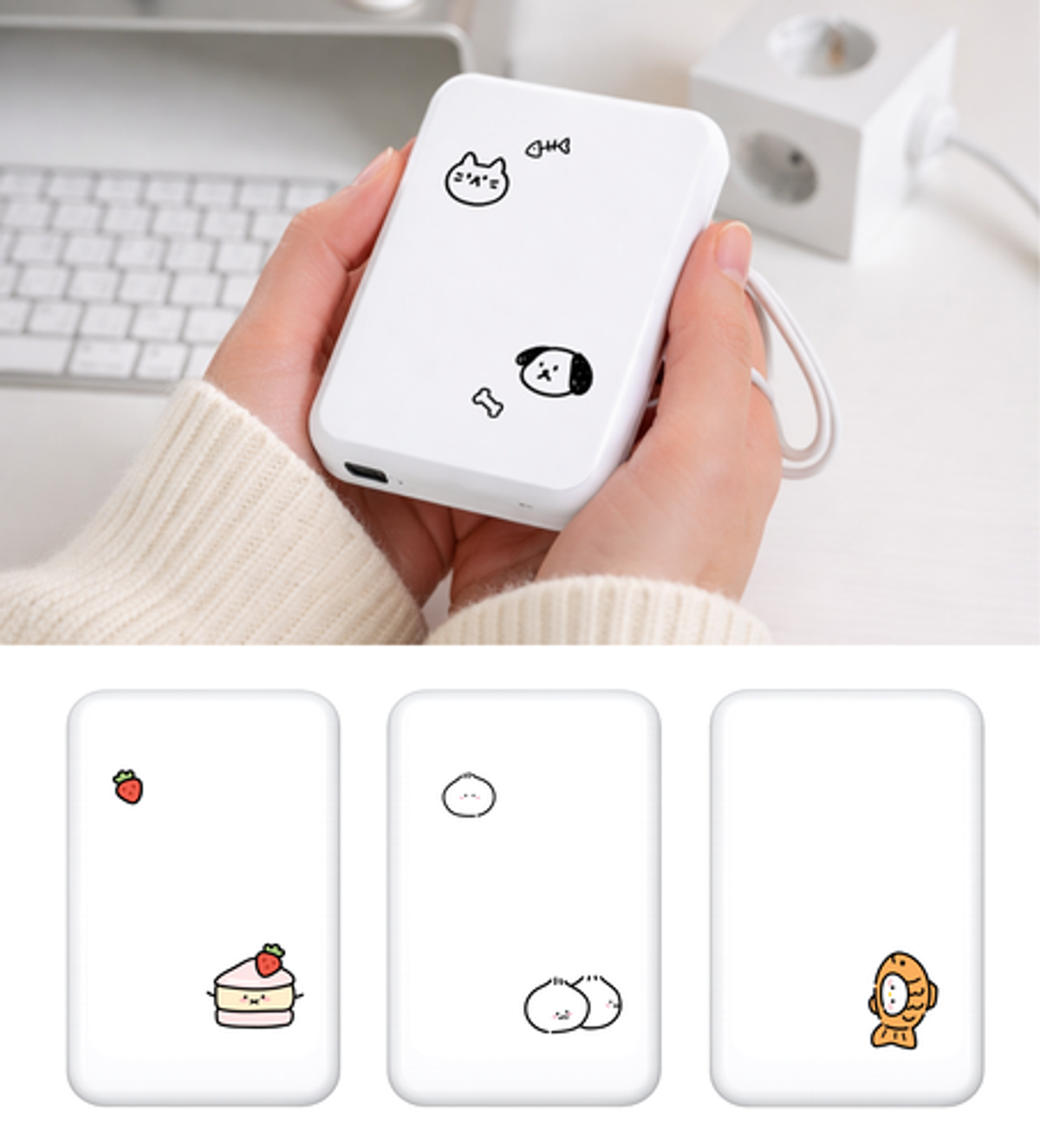 이레케이스앤굿즈(IRECASEGOODS) 미니멀 귀여운 아이폰 갤럭시 맥세이프 보조배터리 10000mAh