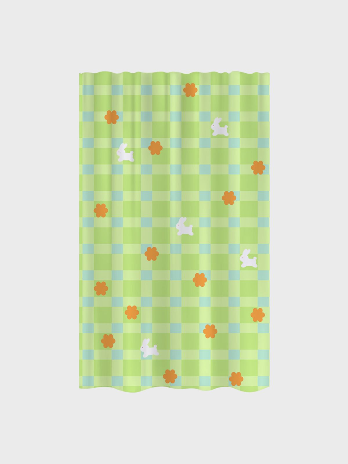 뷔오디엠(VODM) CheckerToki Green 포인트 커튼 2size