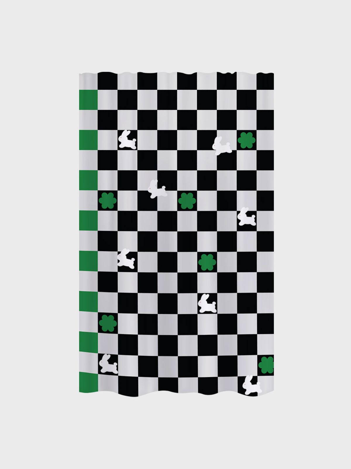뷔오디엠(VODM) CheckerToki Black 포인트 커튼 2size