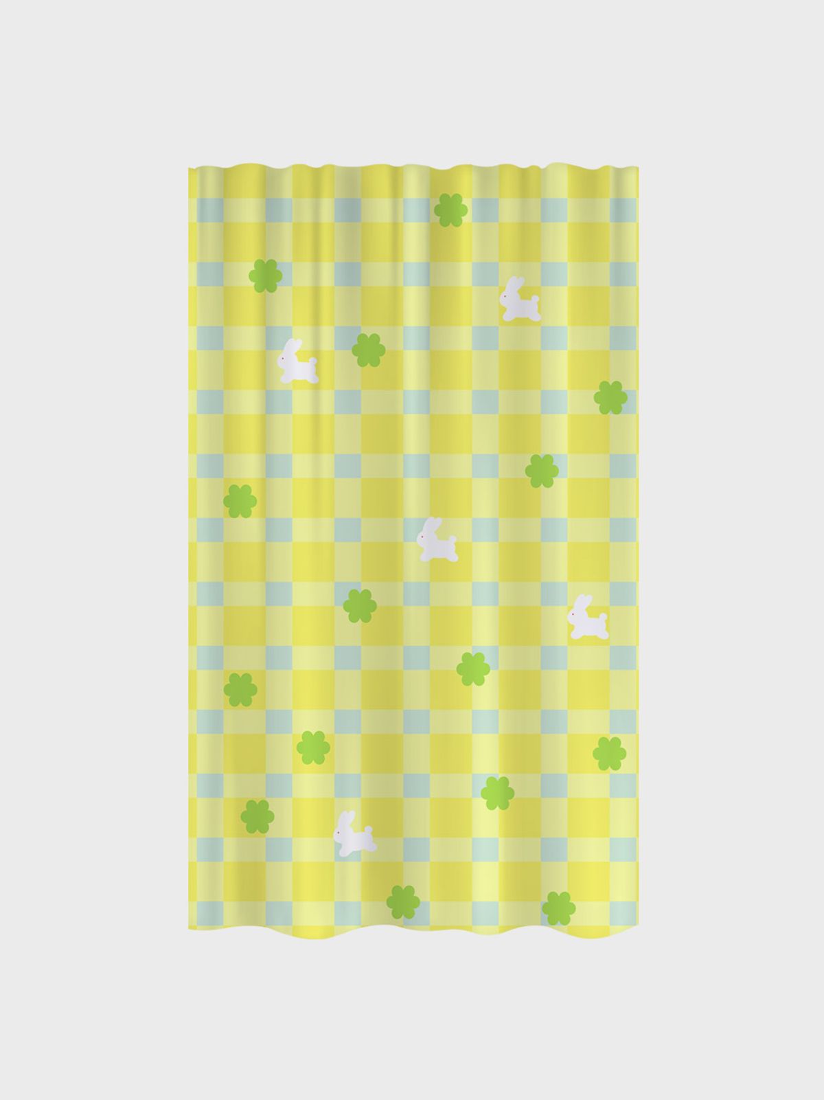 뷔오디엠(VODM) CheckerToki Yellow 포인트 커튼 2size