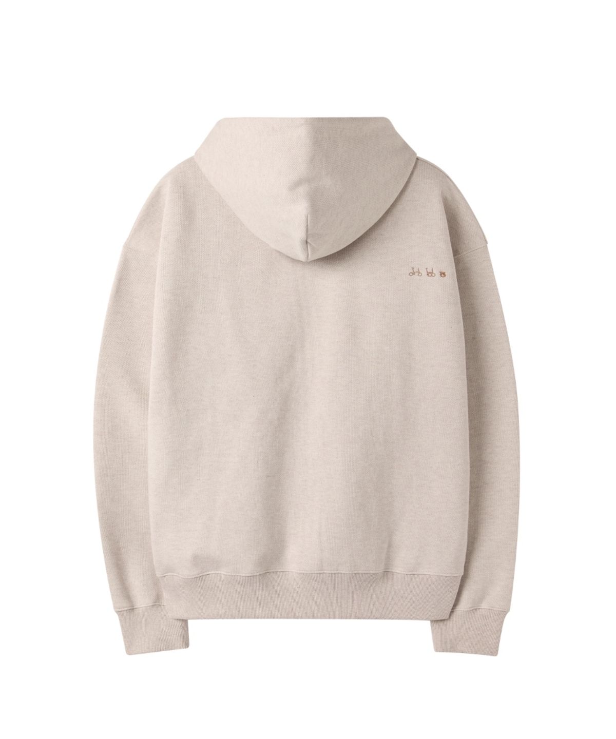 브롬톤 런던(BROMPTON LONDON) JACQUARD HOODIE ZIP-UP - OATMEAL (P261UFT103)