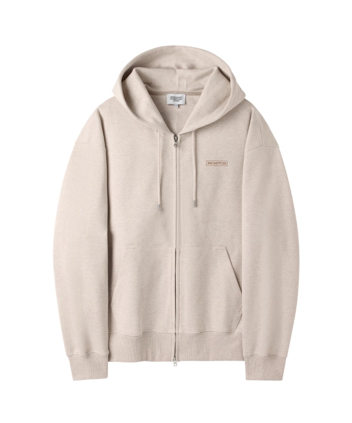 브롬톤 런던(BROMPTON LONDON) JACQUARD HOODIE ZIP-UP - OATMEAL (P261UFT103)