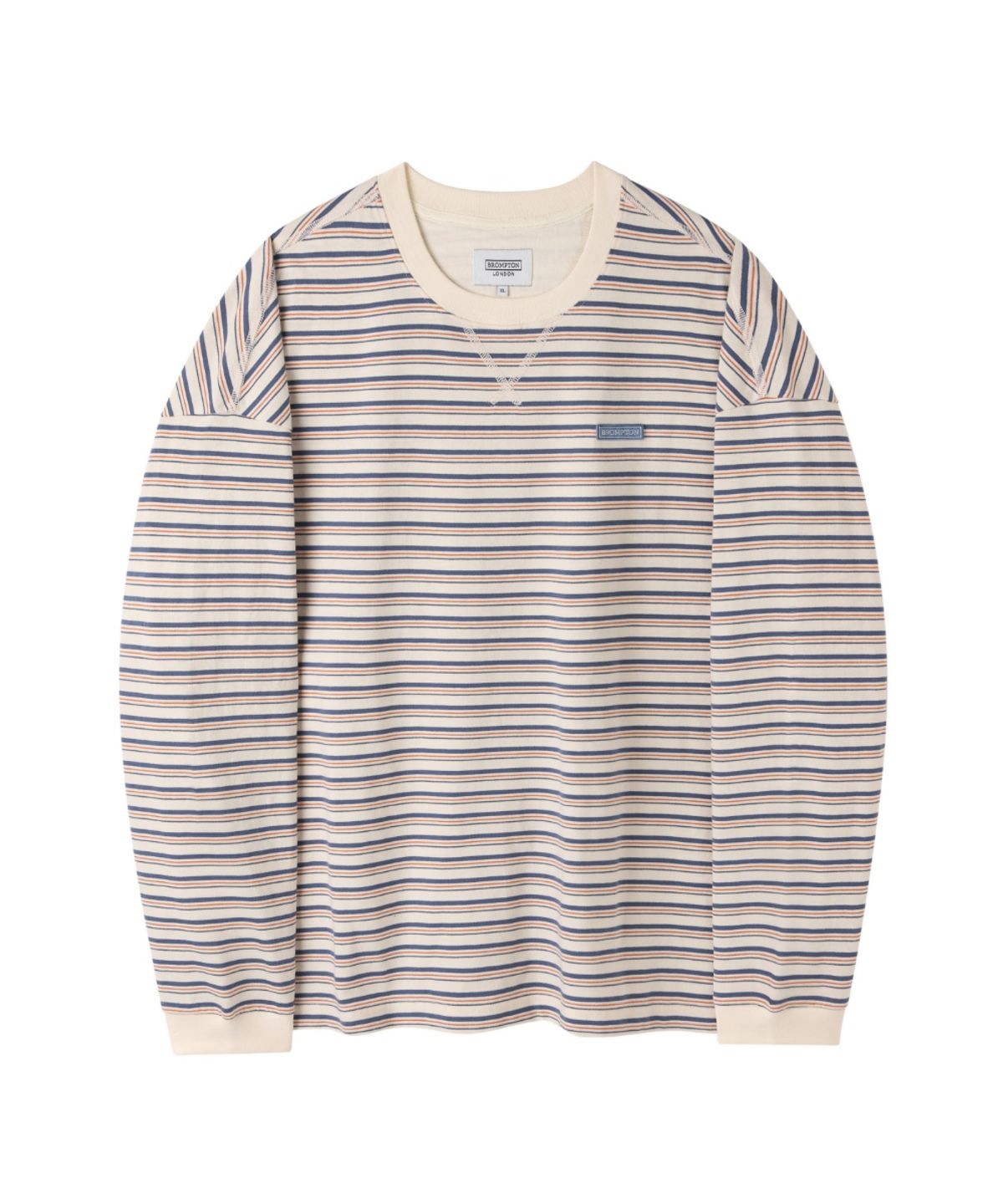 브롬톤 런던(BROMPTON LONDON) STRIPE LONG SLEEVE T-SHIRT - IVORY (P261UTS103)