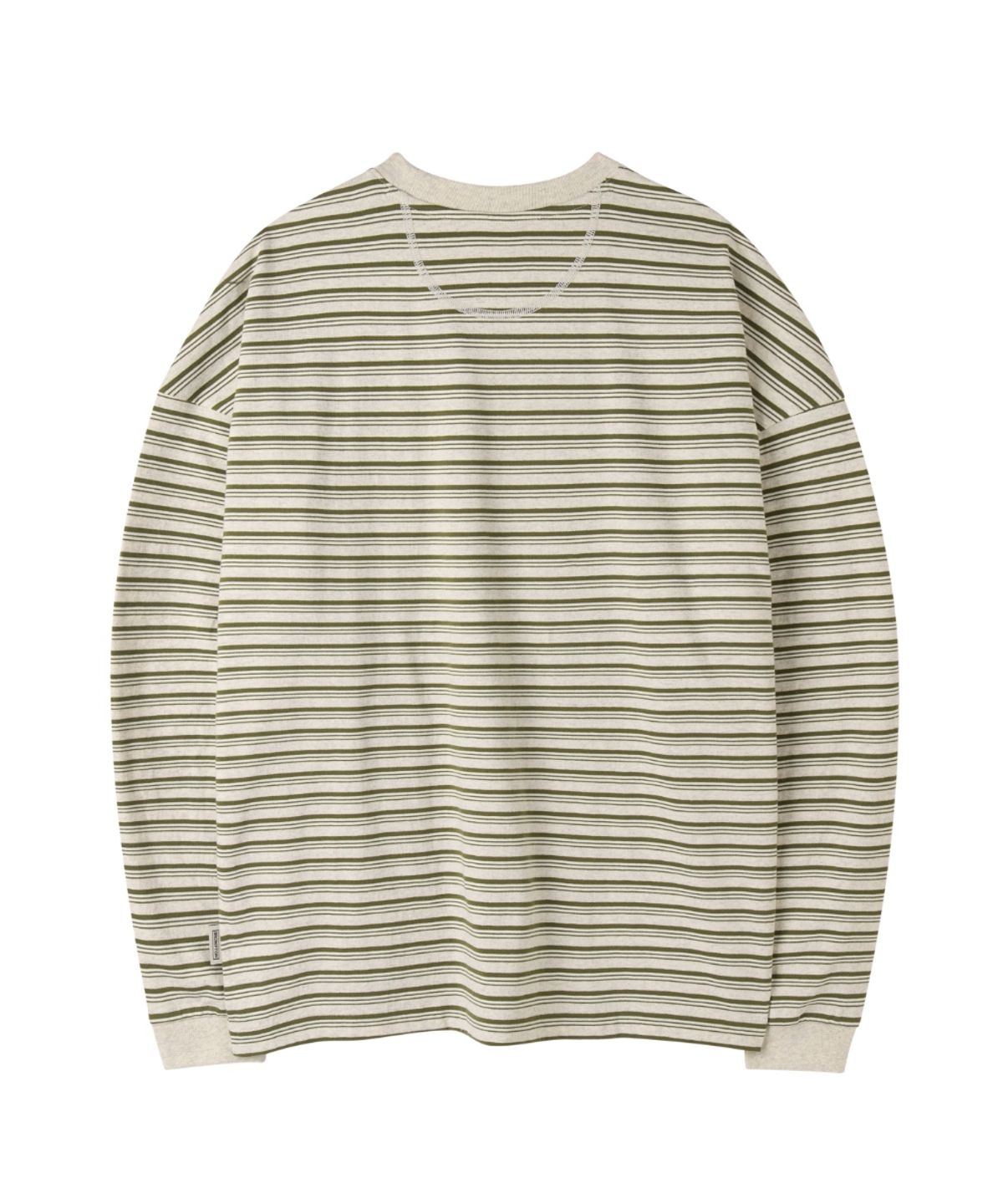 브롬톤 런던(BROMPTON LONDON) STRIPE LONG SLEEVE T-SHIRT - OLIVE (P261UTS103)