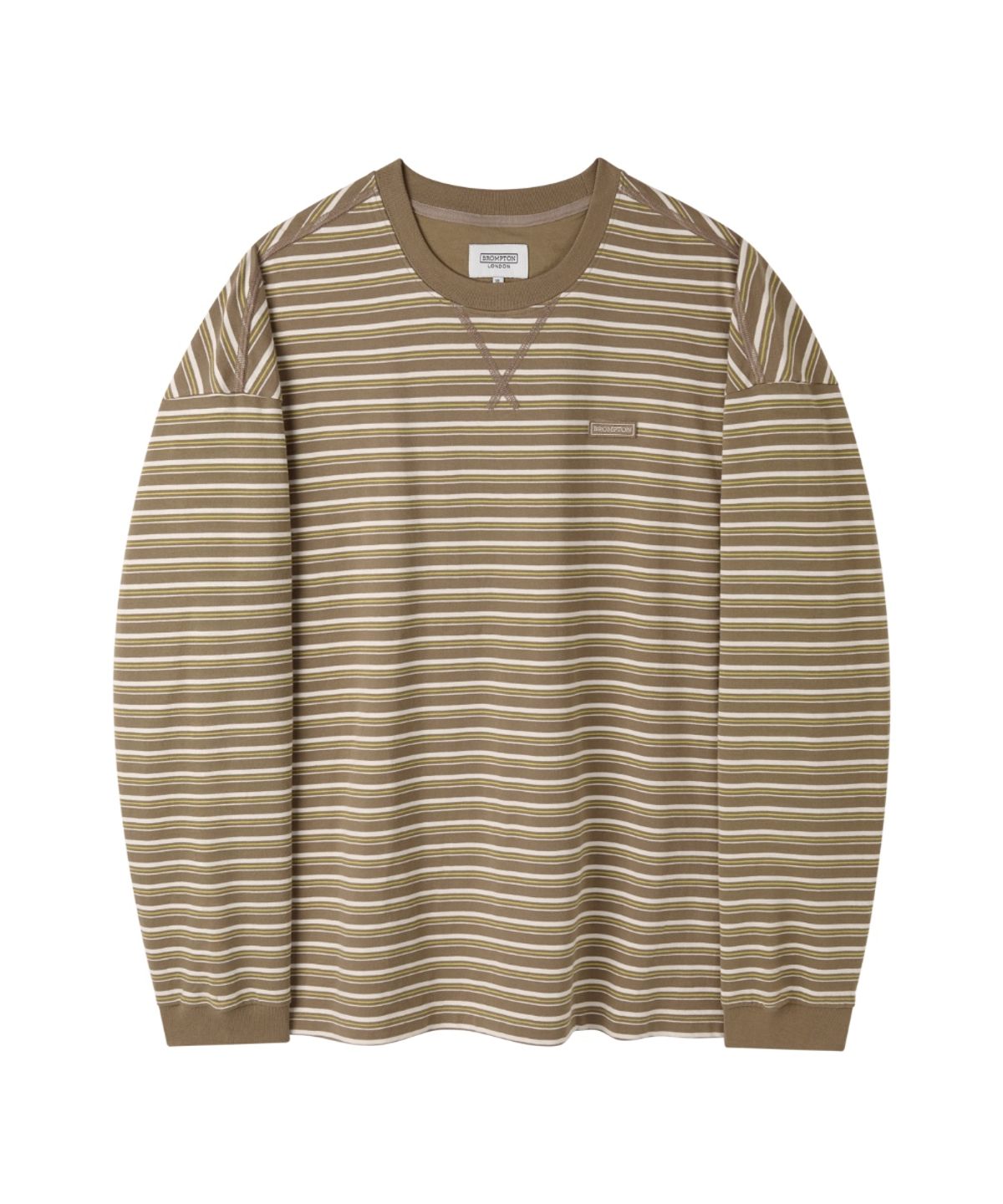 브롬톤 런던(BROMPTON LONDON) STRIPE LONG SLEEVE T-SHIRT - COCOA (P261UTS103)