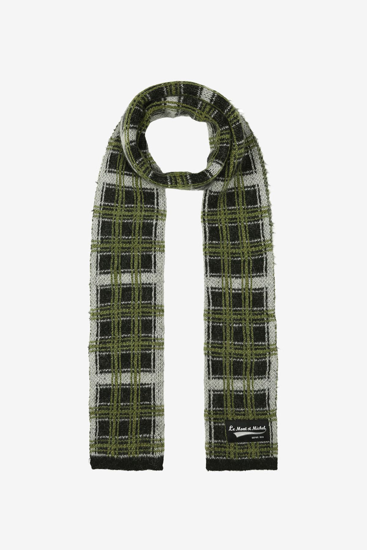 르몽생미셸(LE MONT ST MICHEL) ANDRE-PATTERNED SKARF_Khaki