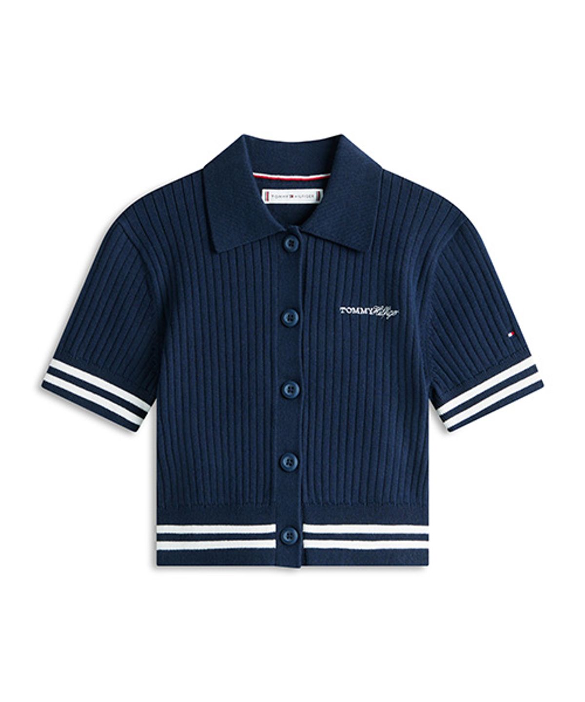 타미힐피거 키즈(TOMMY HILFIGER KIDS) 스트라이프 립 폴로 스웨터