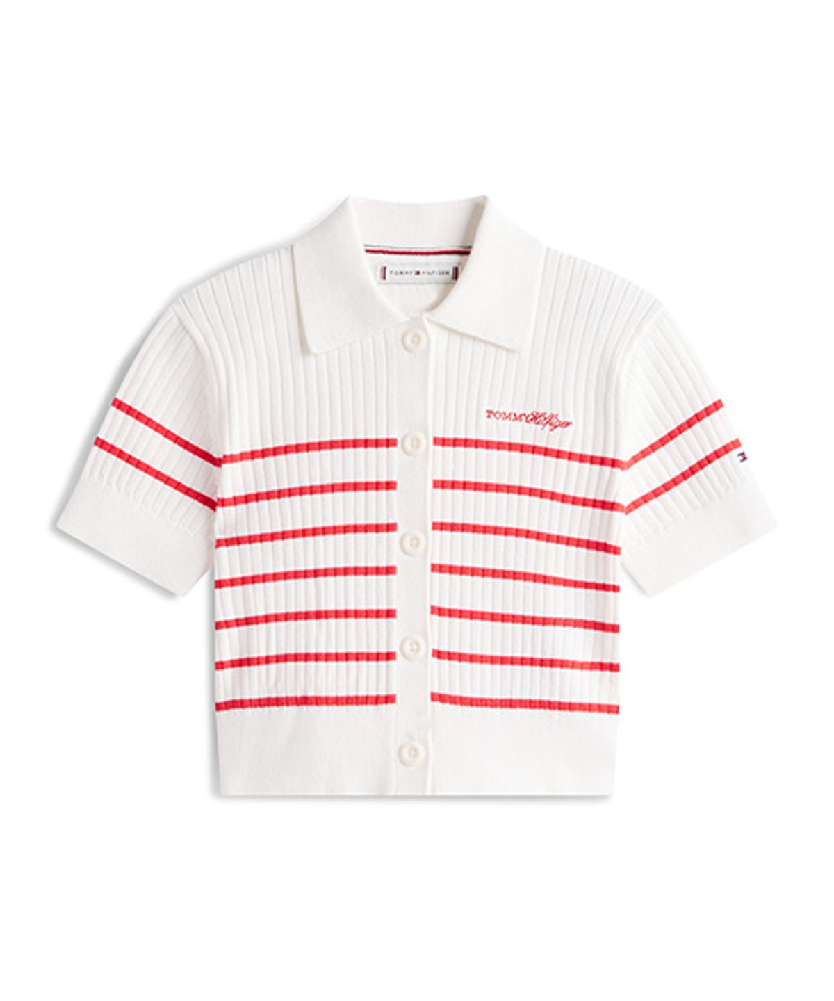 타미힐피거 키즈(TOMMY HILFIGER KIDS) 스트라이프 립 폴로 스웨터