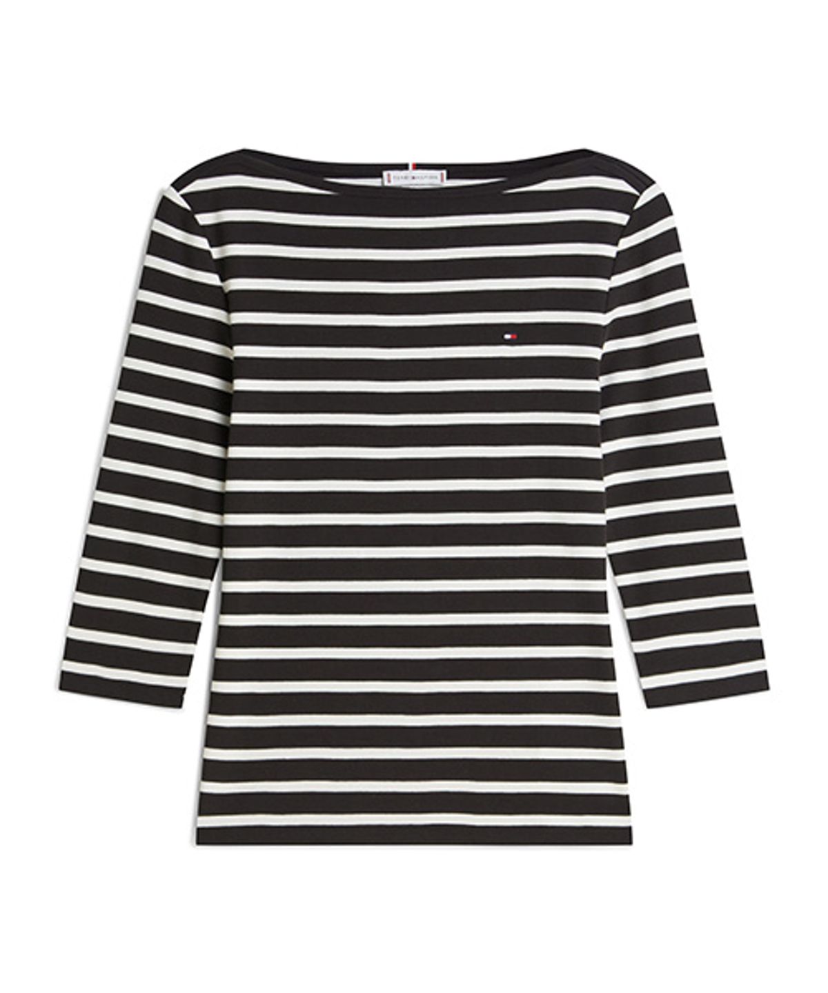 타미힐피거(TOMMY HILFIGER) 슬림 보트넥 티셔츠 (T22G0TTO030WT10AS)