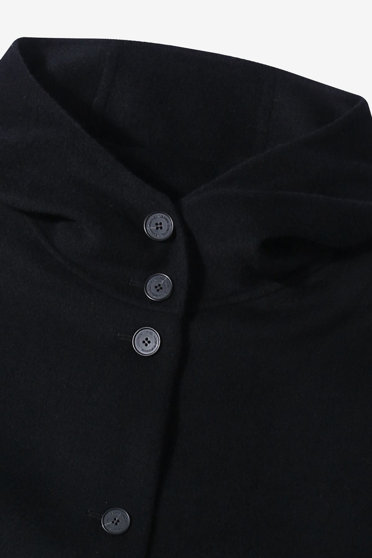 르몽생미셸(LE MONT ST MICHEL) Cashmere hood long coat_Black