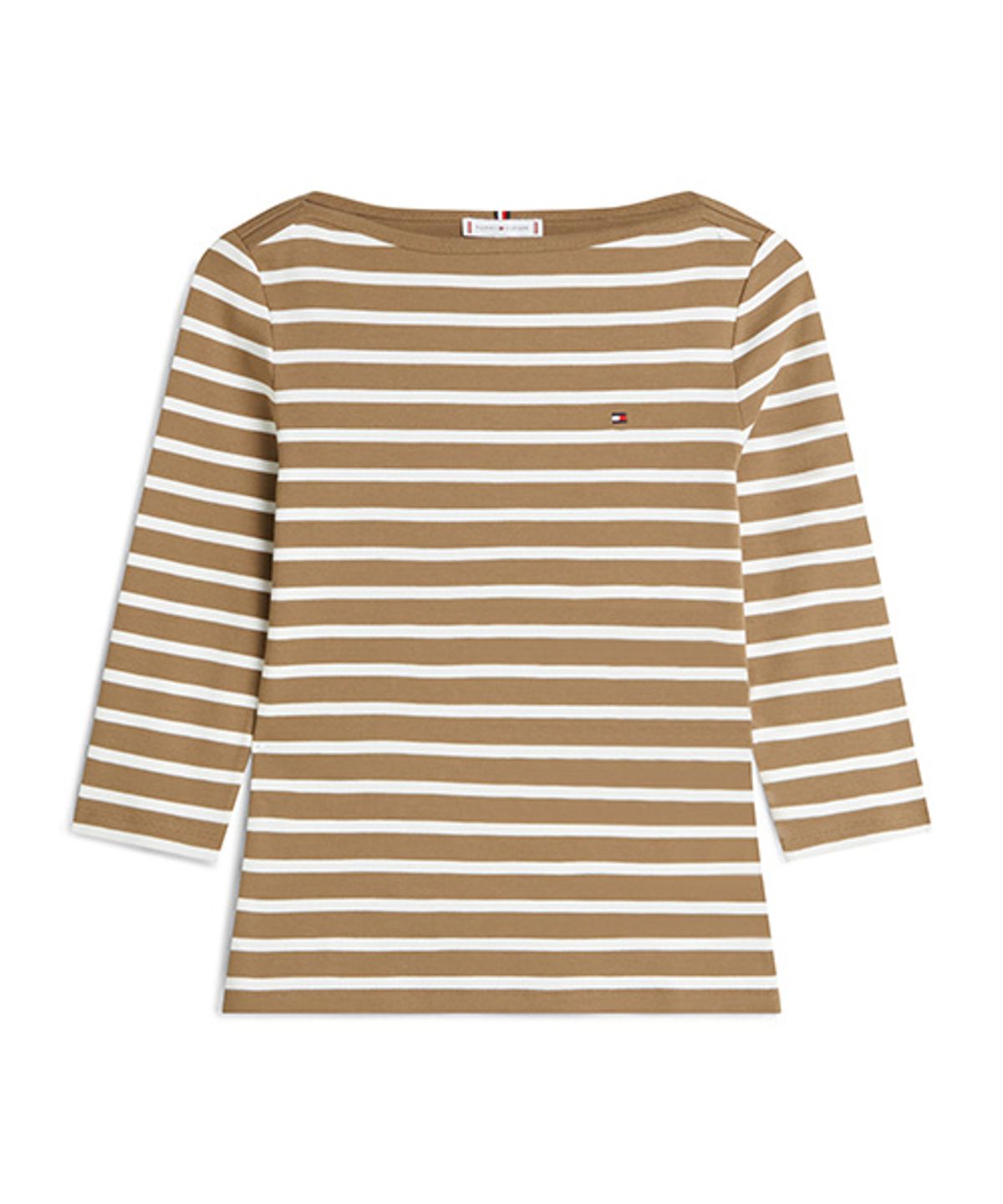 타미힐피거(TOMMY HILFIGER) 슬림 보트넥 티셔츠 (T22G0TTO030WT10BJ)