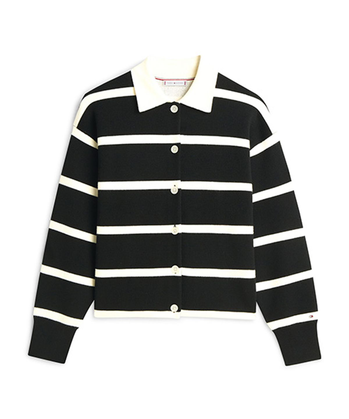 타미힐피거(TOMMY HILFIGER) 볼드 스트라이프 니트 가디건 (T22G0KCD005WT10AP)