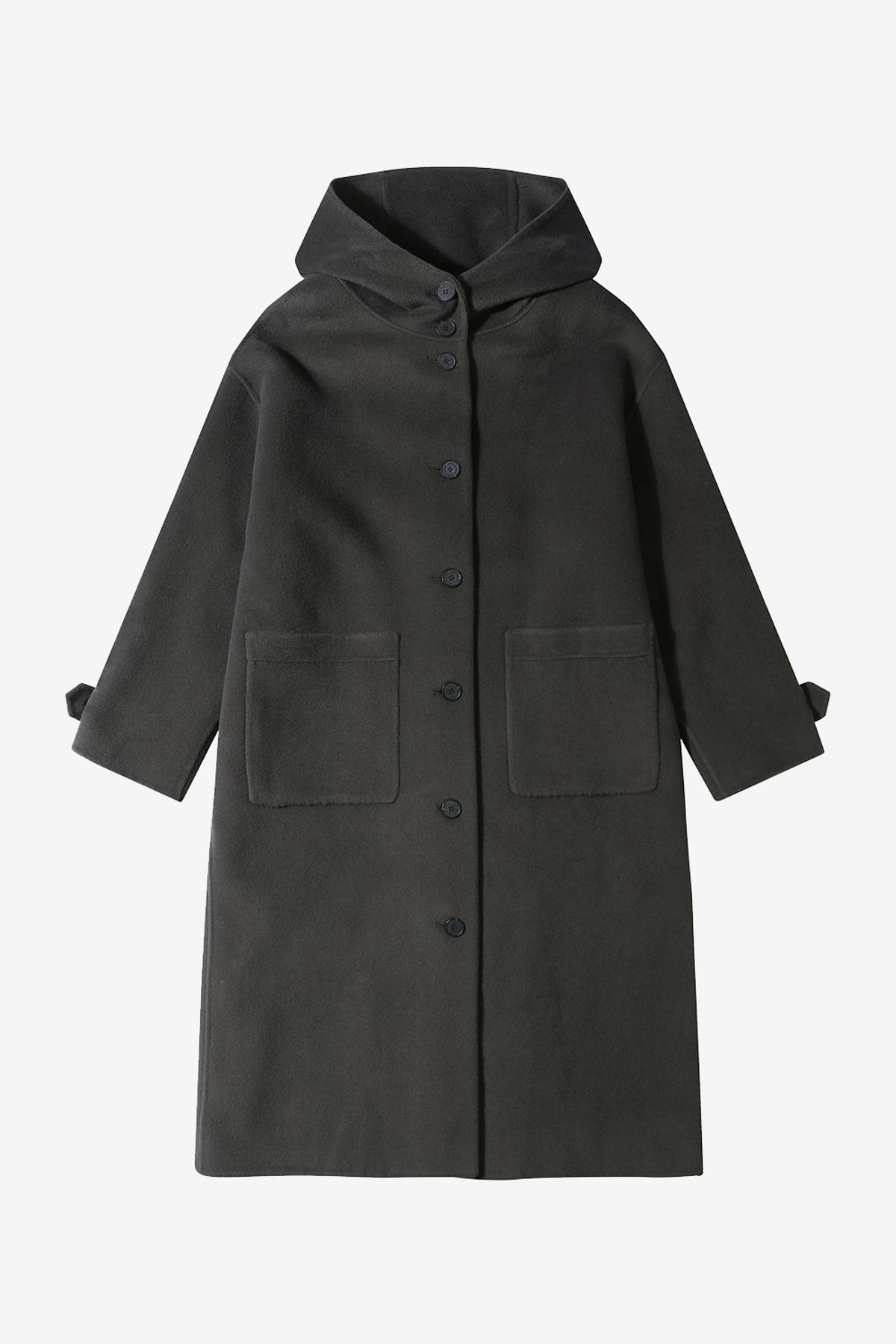 르몽생미셸(LE MONT ST MICHEL) Cashmere hood long coat_Khaki