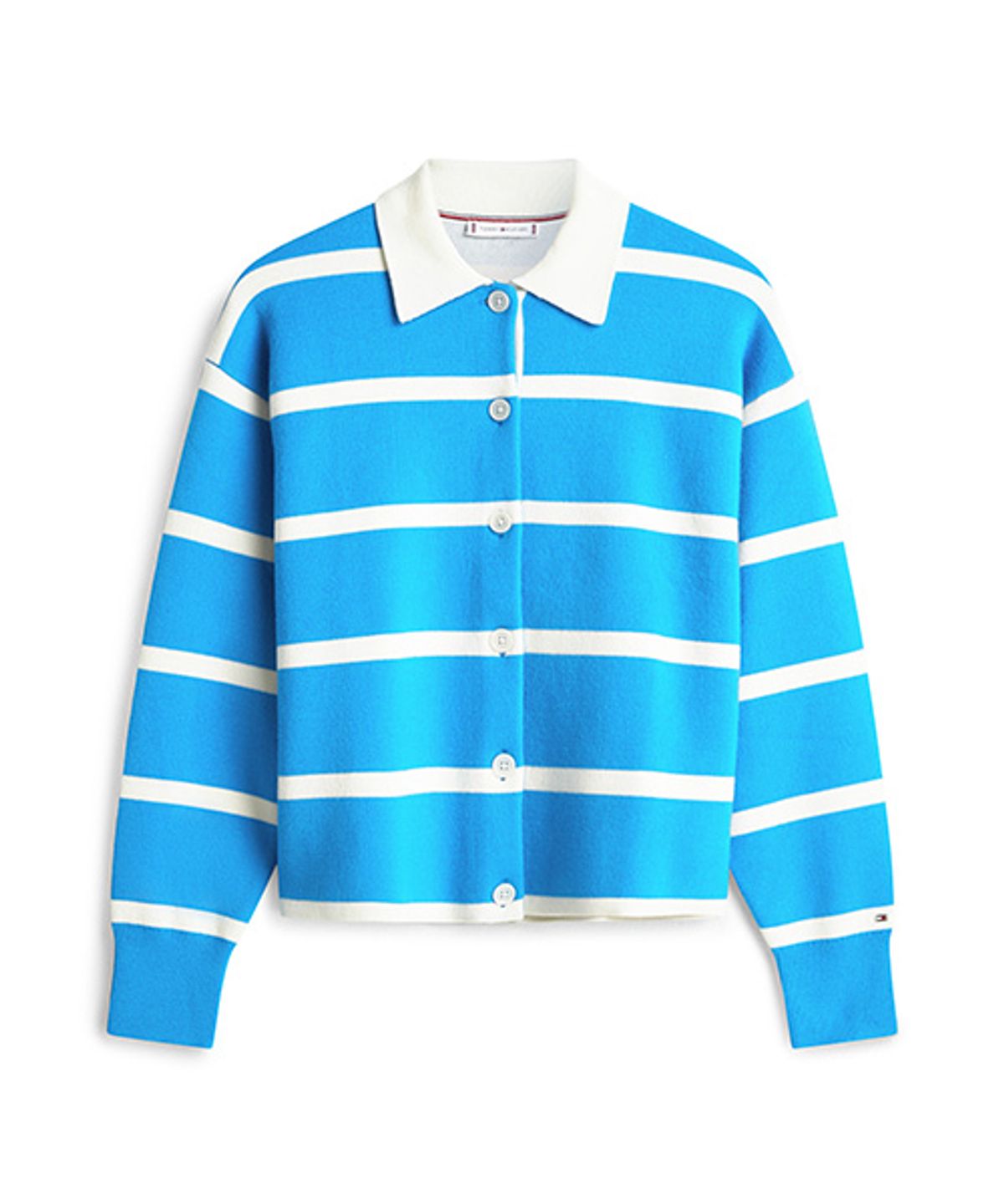 타미힐피거(TOMMY HILFIGER) 볼드 스트라이프 니트 가디건 (T22G0KCD005WT10BB)