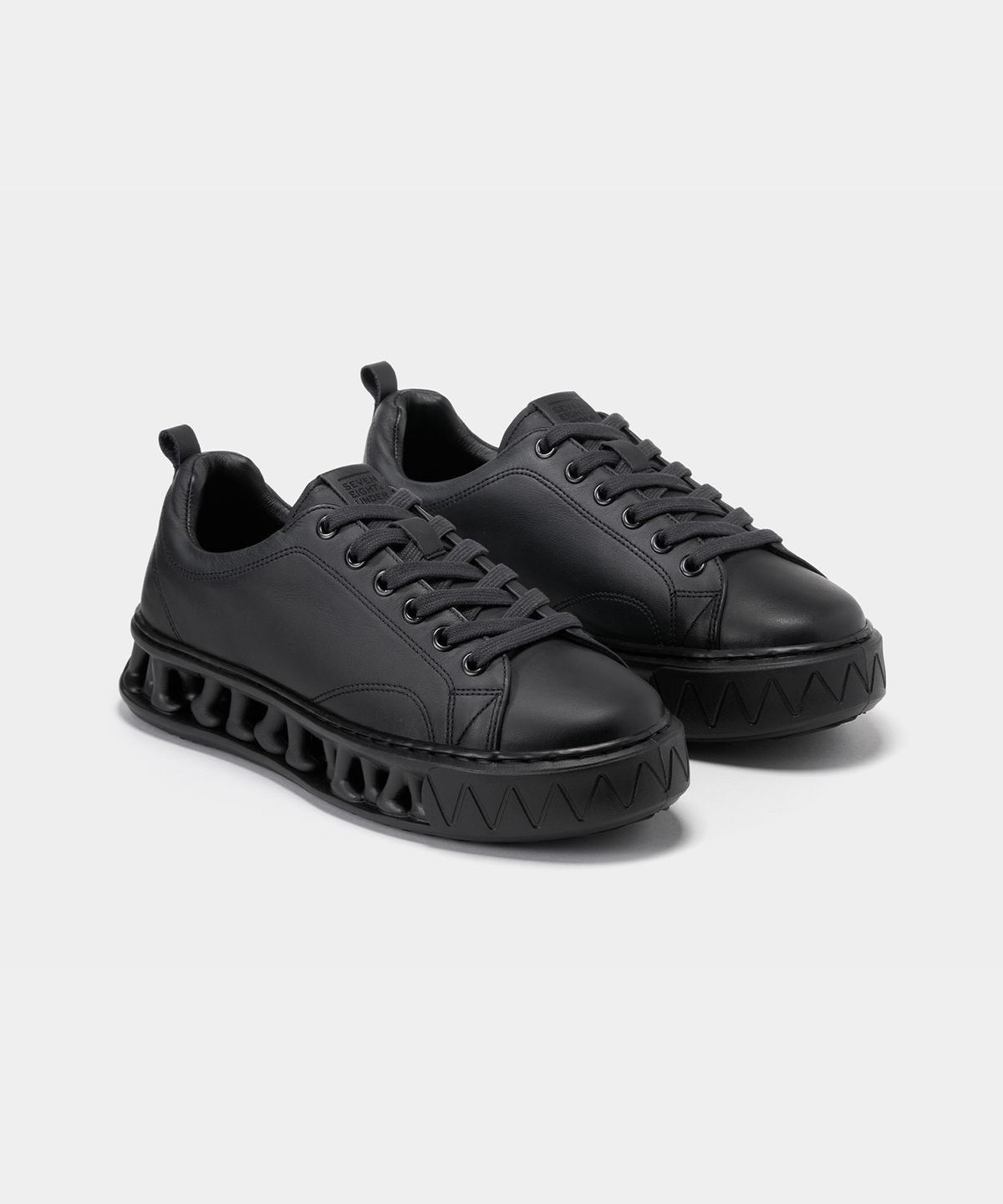 세븐에잇언더(78UNDER) L-1 LEATHER LOW TOP_BLACK