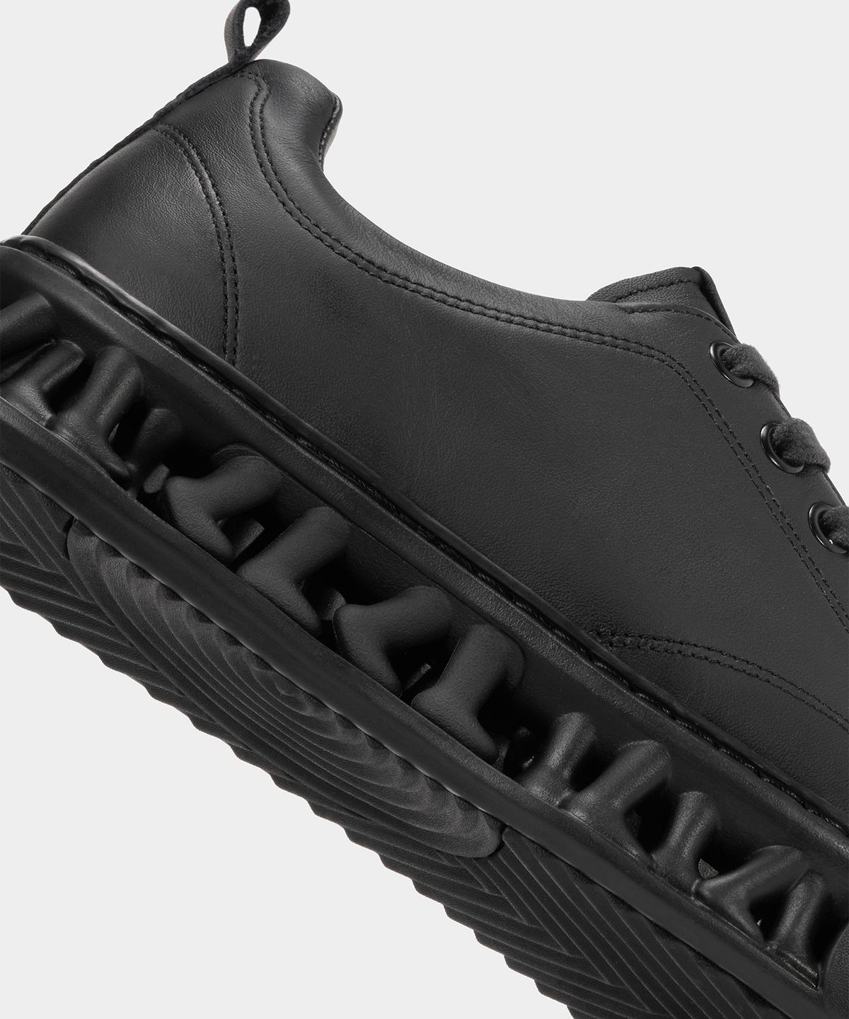 세븐에잇언더(78UNDER) L-1 LEATHER LOW TOP_BLACK