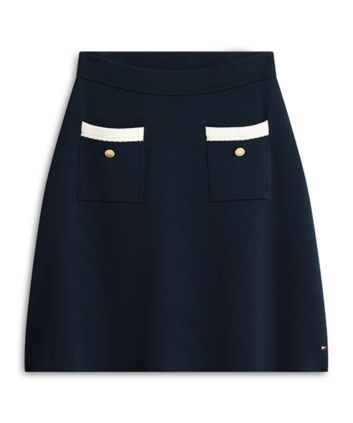 타미힐피거(TOMMY HILFIGER) 골드 버튼 포켓 스커트 (T22G0WSC041WT1DW5)