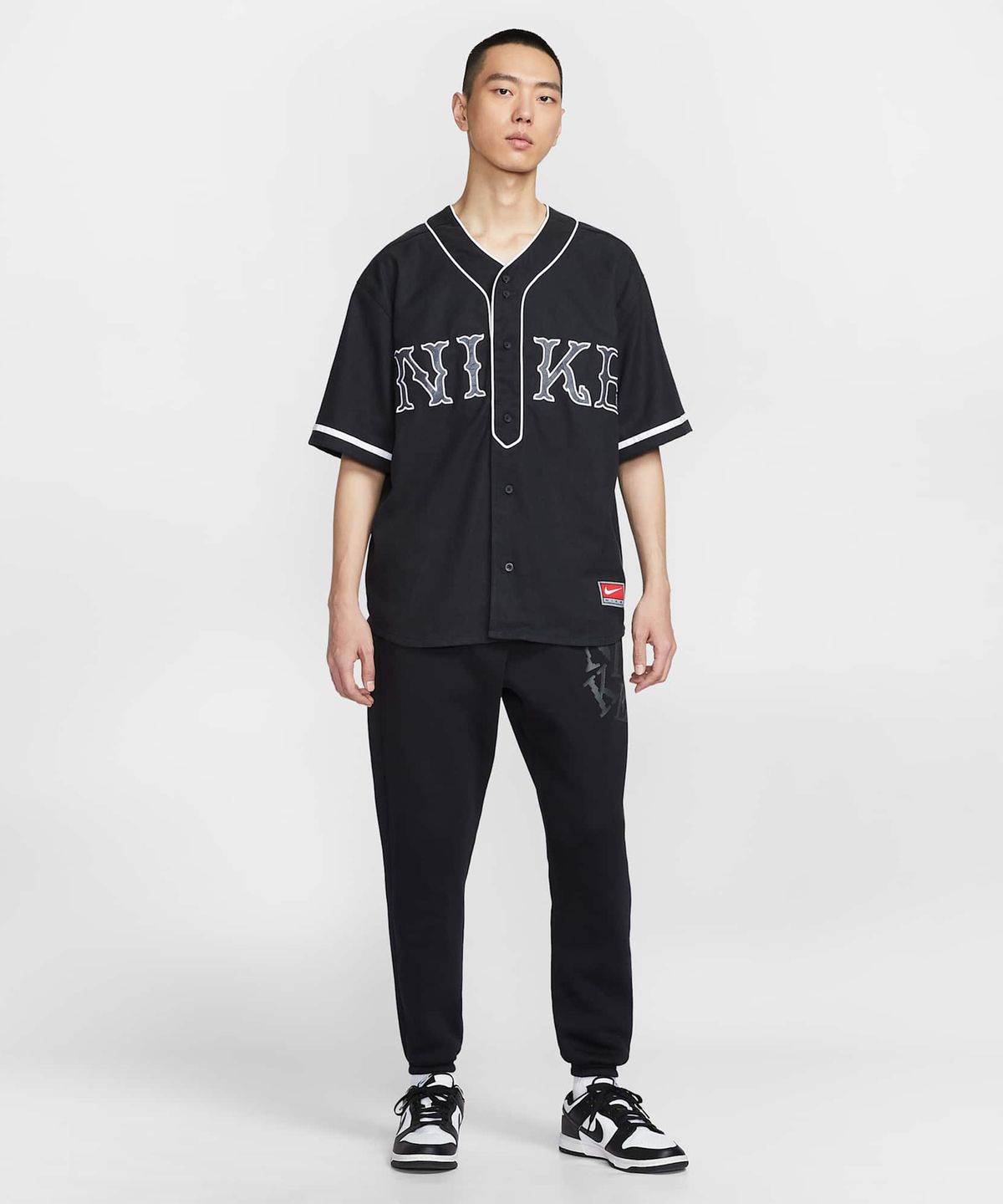 나이키(NIKE) 라이프 반소매 빈티지 스포츠 탑 M - 블랙:화이트 / IF2230-010