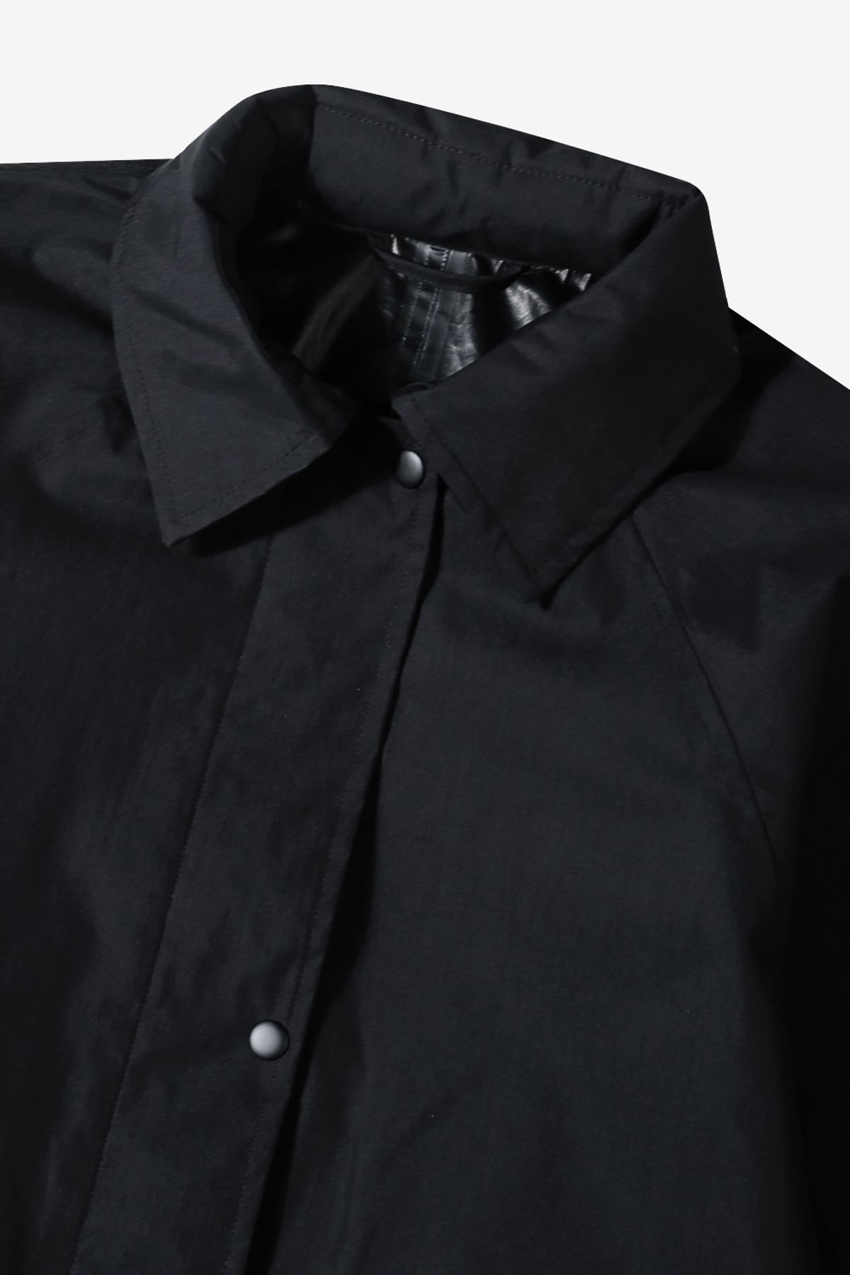 르몽생미셸(LE MONT ST MICHEL) Hood nylon utility trench coat_Black