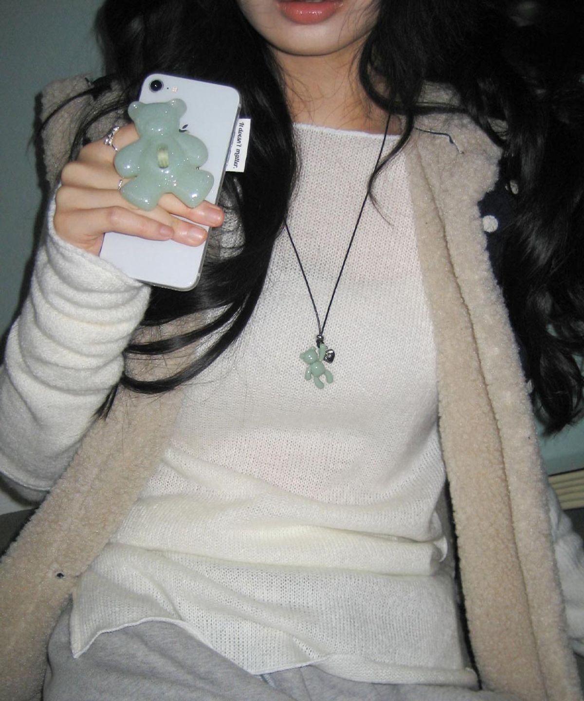 잇더즌매터(IT DOESN'T MATTER) [Formica] Bear hug necklace (Mint)