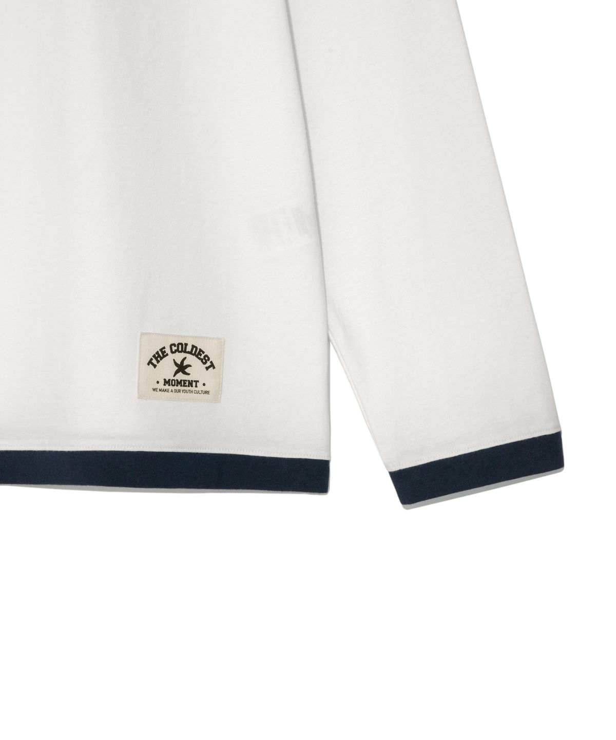 더콜디스트모먼트(THE COLDEST MOMENT) TCM msr henley neck long sleeve (white)