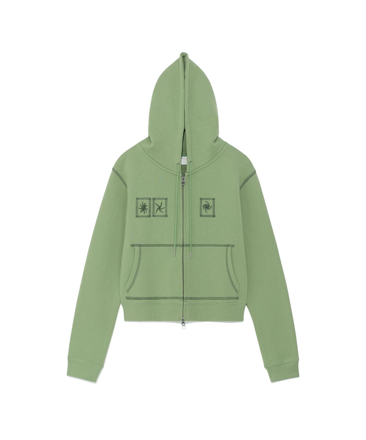 더콜디스트모먼트(THE COLDEST MOMENT) TCM tornado hooded zip-up (green)