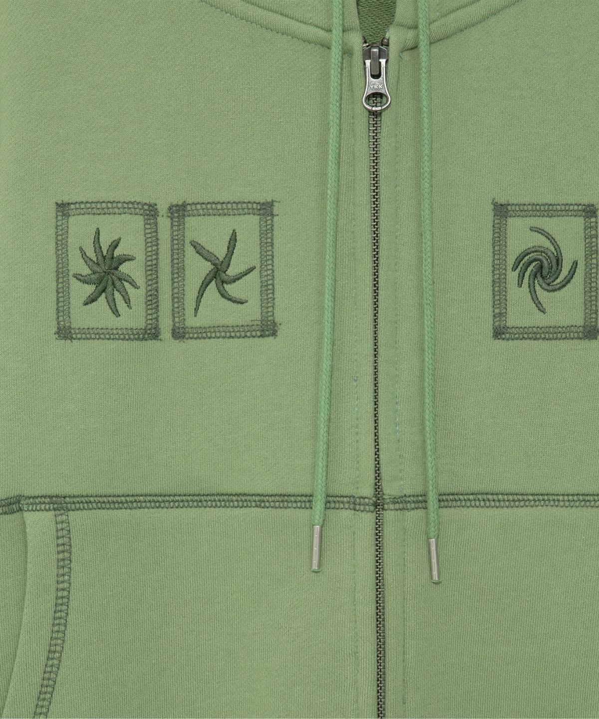 더콜디스트모먼트(THE COLDEST MOMENT) TCM tornado hooded zip-up (green)