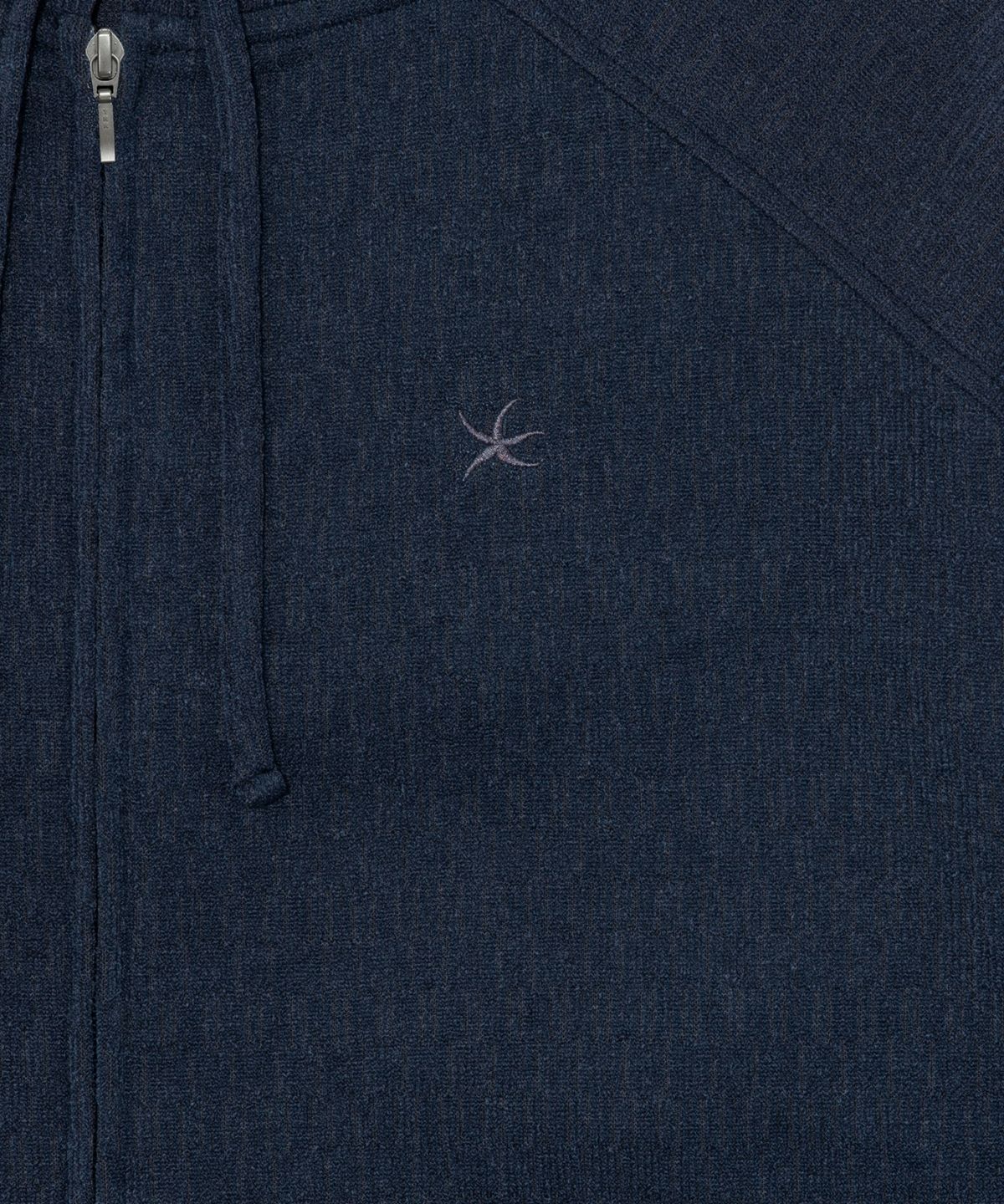 더콜디스트모먼트(THE COLDEST MOMENT) TCM texture flow hooded zip-up (navy)
