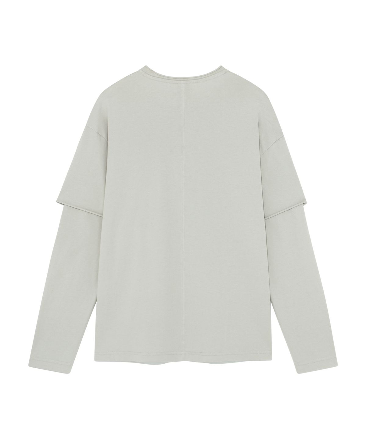 더콜디스트모먼트(THE COLDEST MOMENT) TCM raw cut layered long sleeve (light grey)